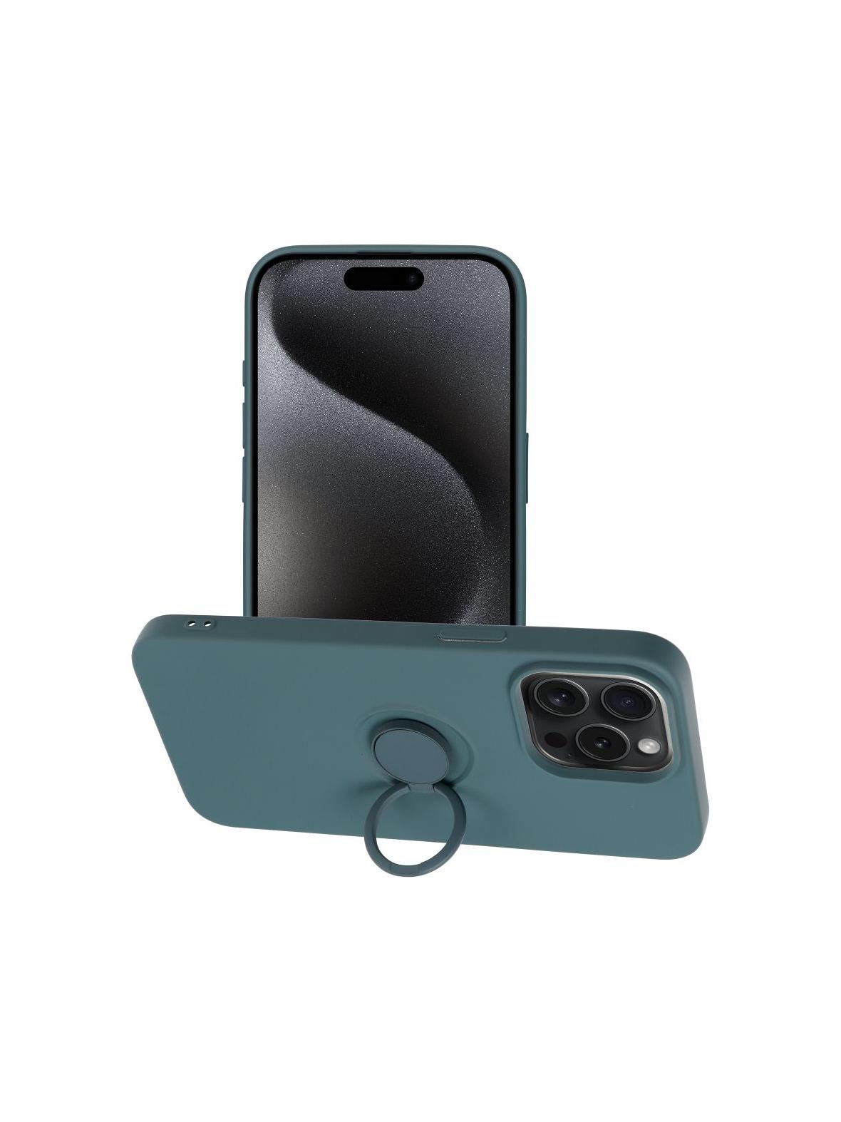 Futerał SILICONE RING do IPHONE 15 Pro Max zielony