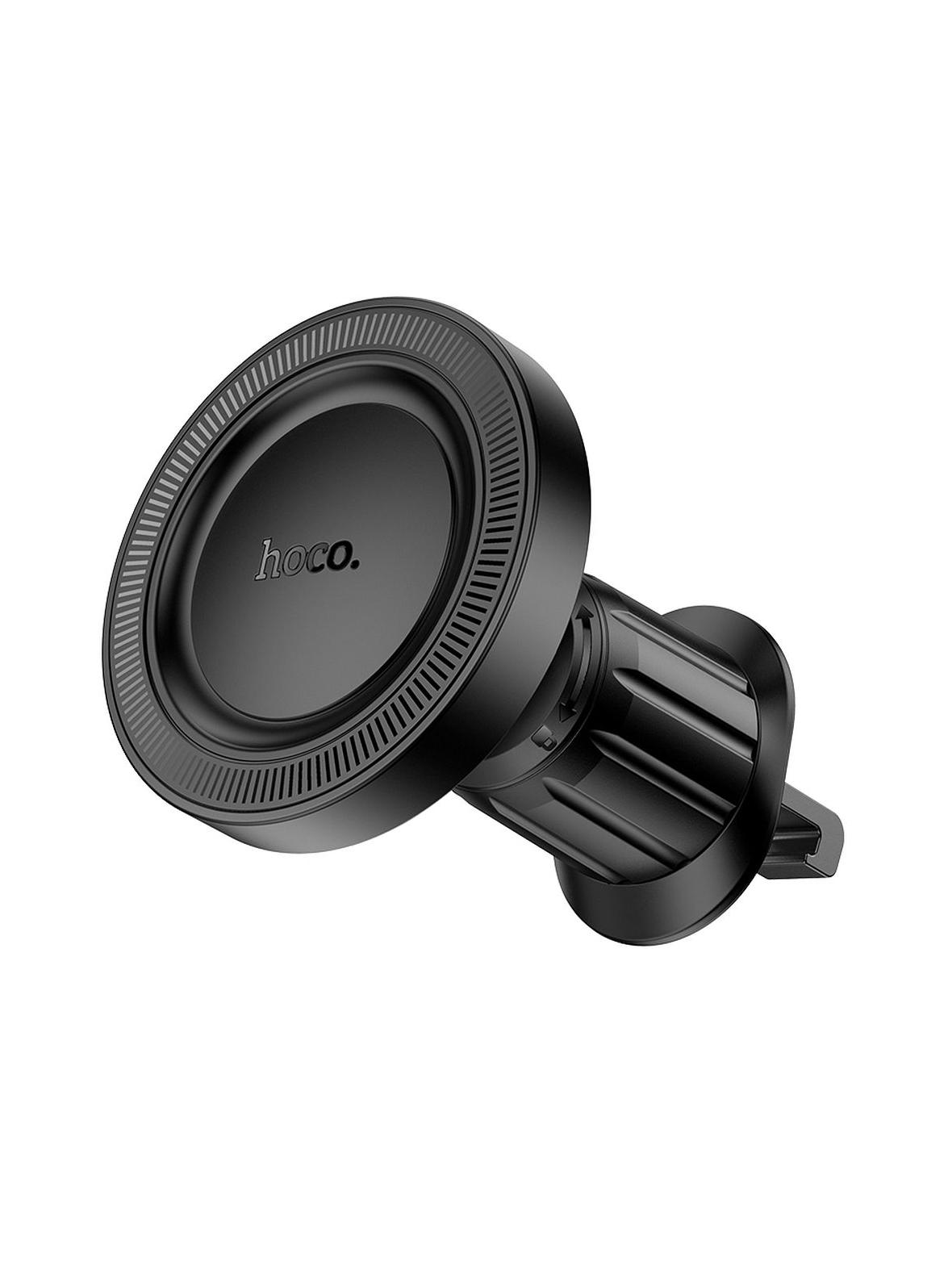 Uchwyt na telefon do samochodu magnetyczny zgodny z MagSafe Hoco do kratki H56 czarny