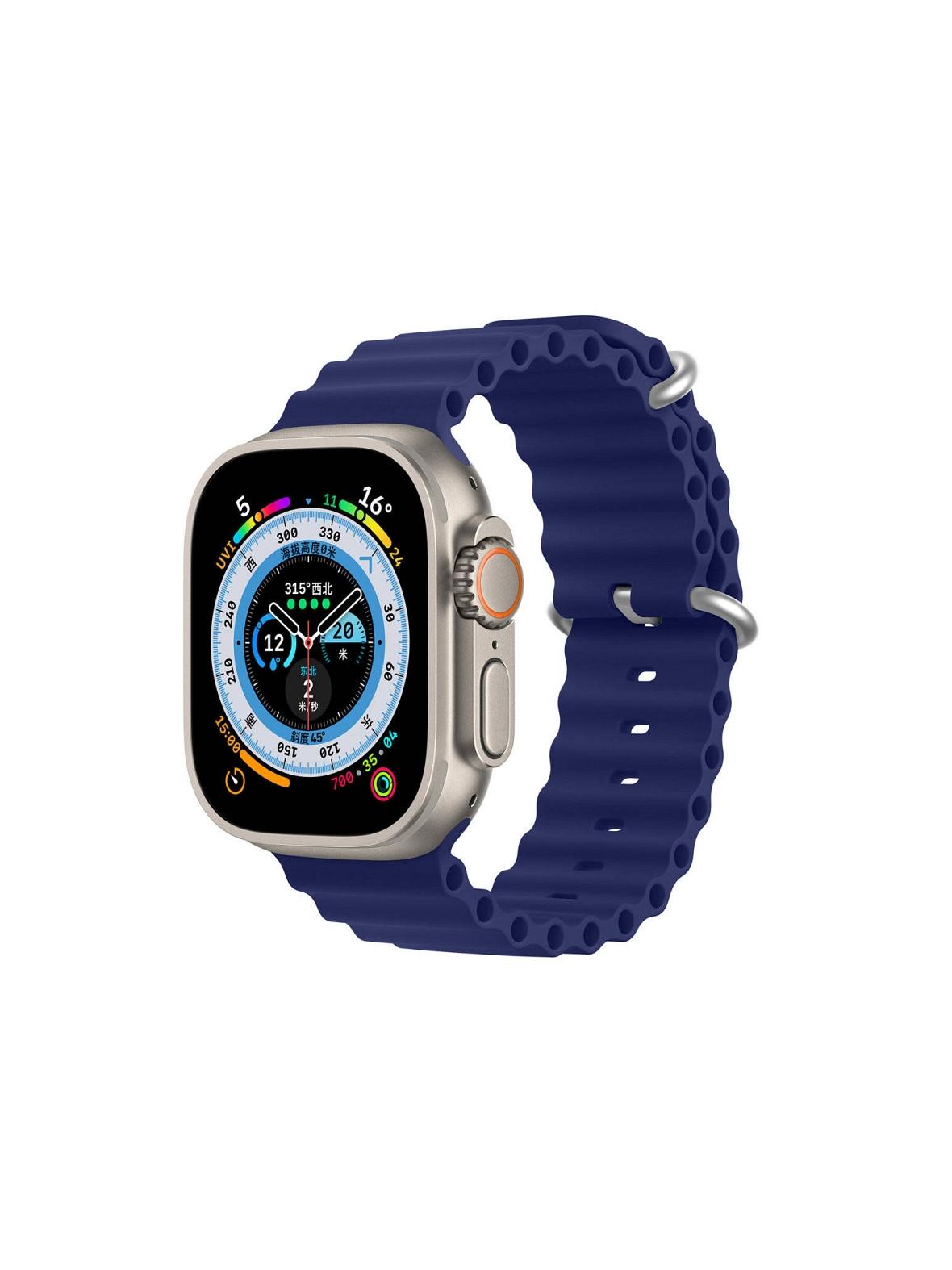 DUX DUCIS pasek OCEAN WAVE silikonowy do Apple Watch 42 / 44 / 45 mm niebieski