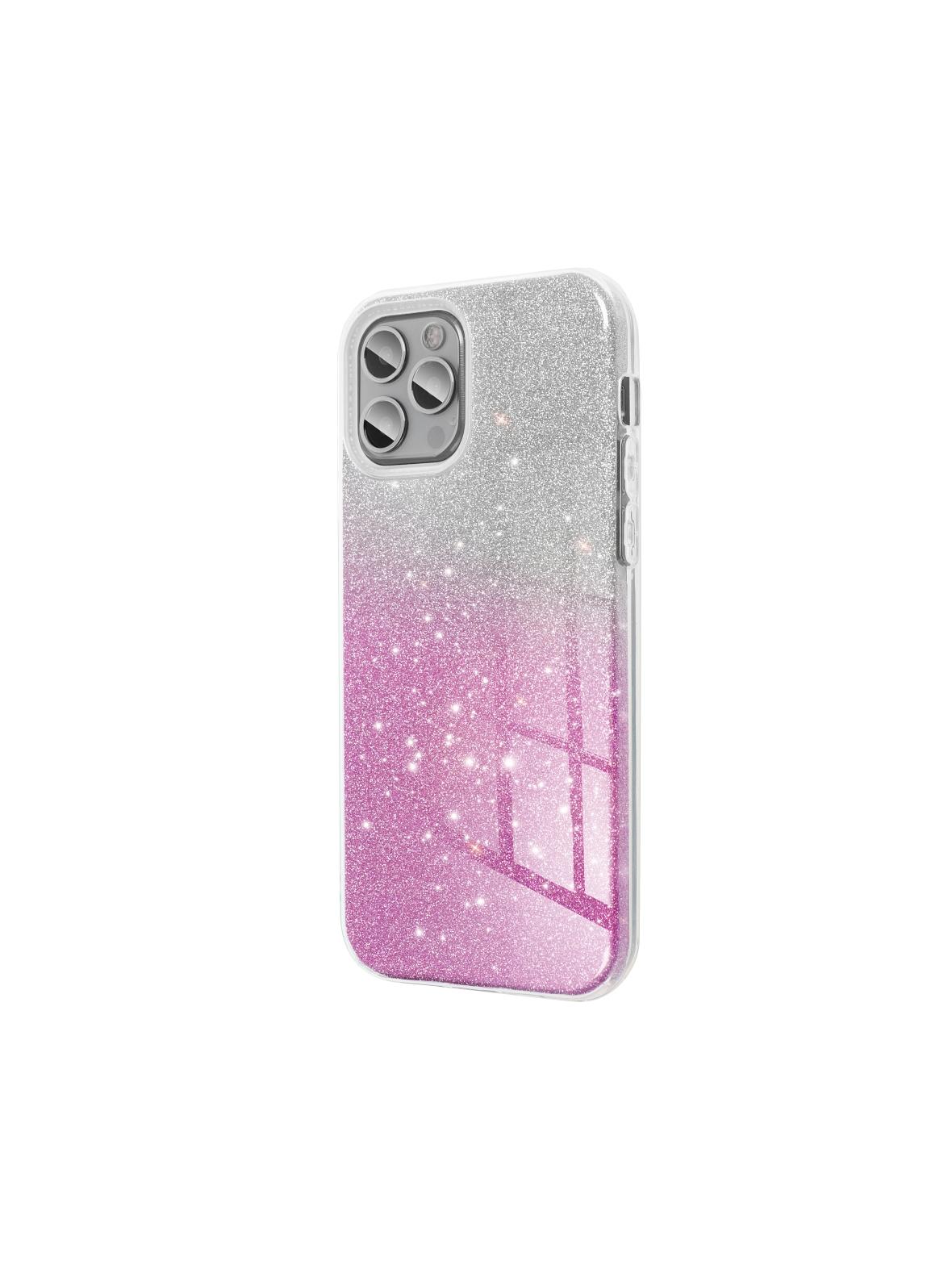 Futerał SHINING do SAMSUNG A17 transparentny różowy