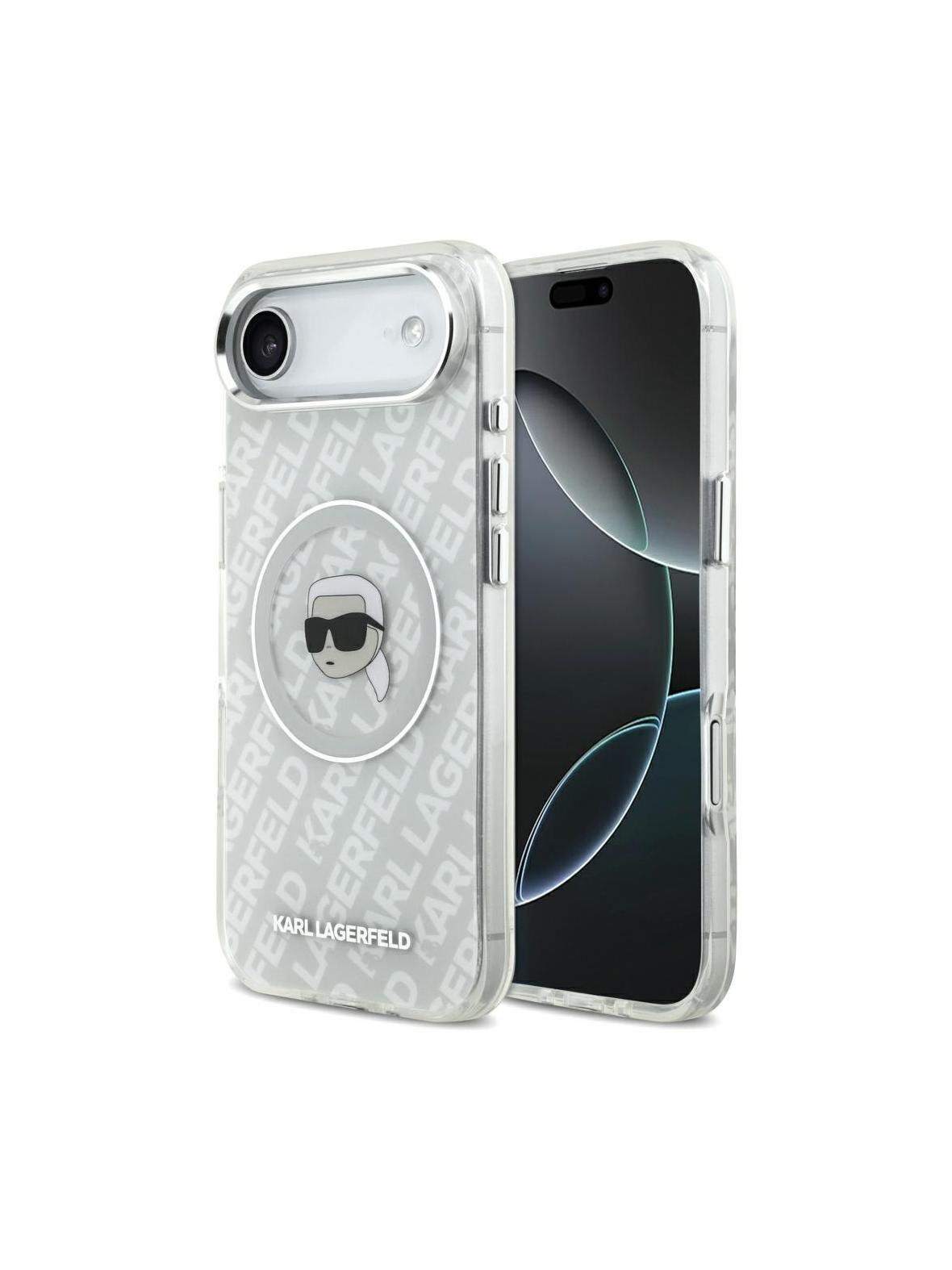 KARL LAGERFELD futerał do IPHONE 17 Air kompatybilny z MagSafe KLHMP17MHMKBKHOG (IML KL Head Logo) szary