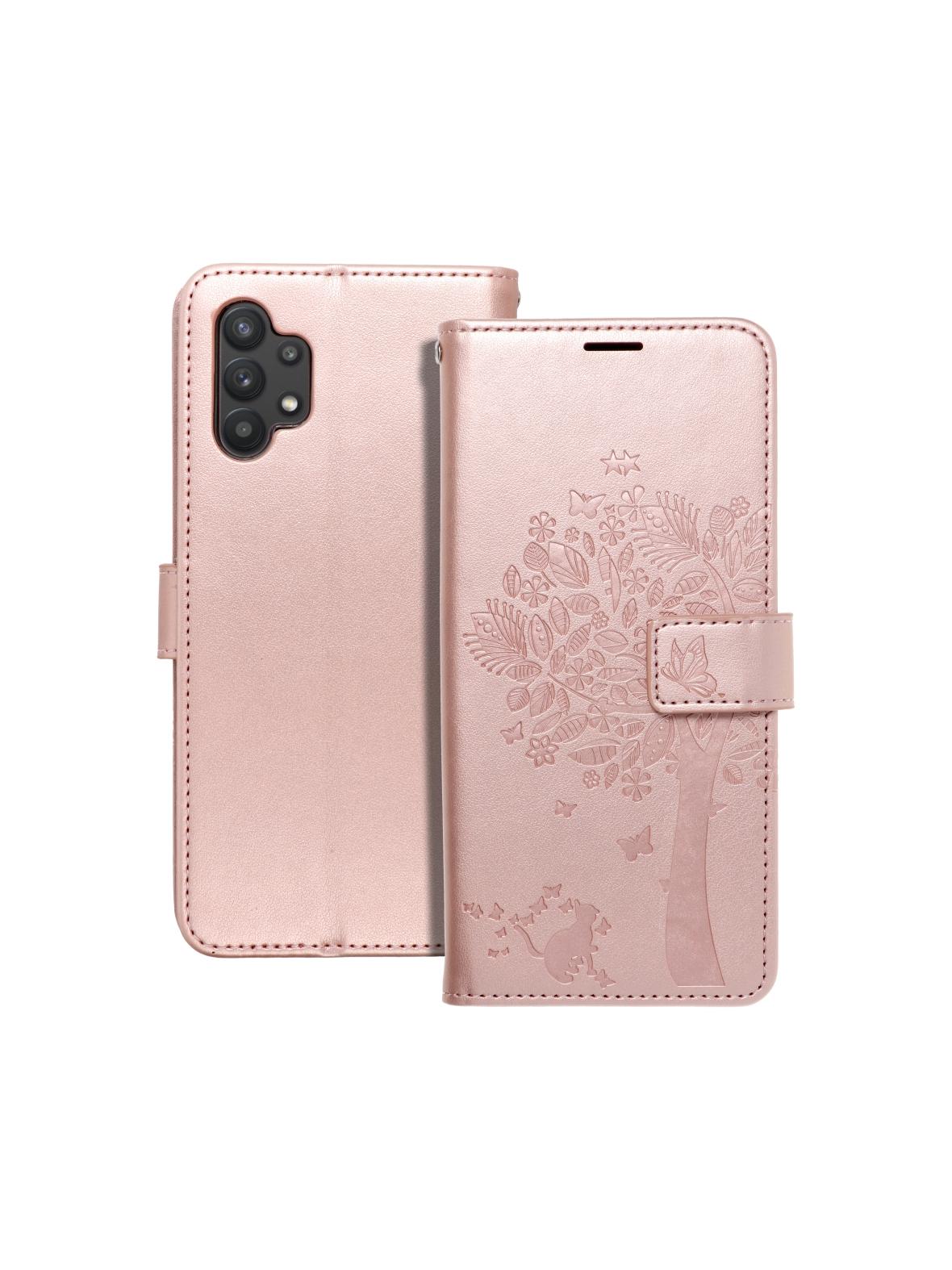 Kabura MEZZO Book do SAMSUNG A32 LTE ( 4G ) drzewo złoty róż