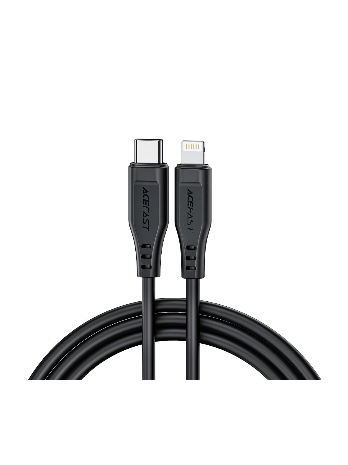 Kabel USB C do Lightning Acefast MFi 3A PD 30W 1,2 m C3-01 czarny