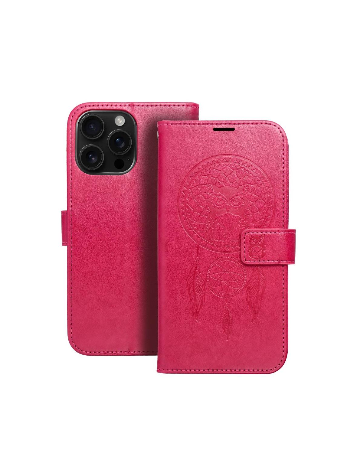 Kabura MEZZO Book do IPHONE 16 Pro Max łapacz snów magenta