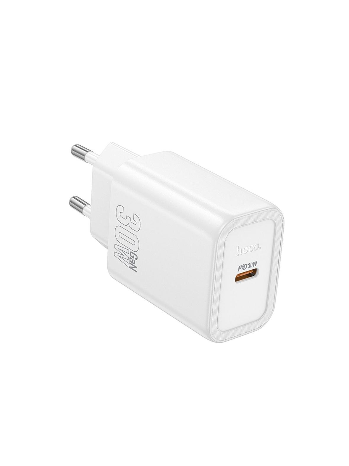 Ładowarka sieciowa do telefonu Hoco USB C QC PD 30W N62 biała