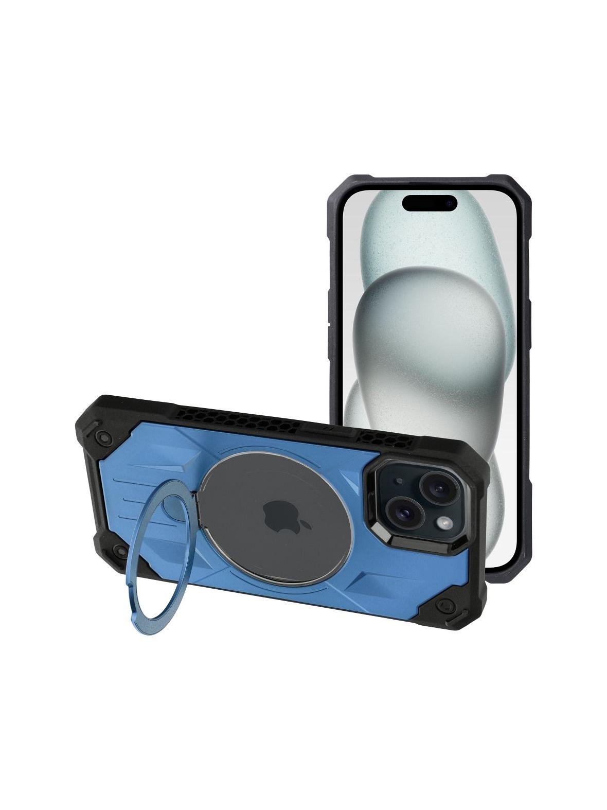 Futerał ARMOR MAG COVER kompatybilny z MagSafe do IPHONE 15 niebieski