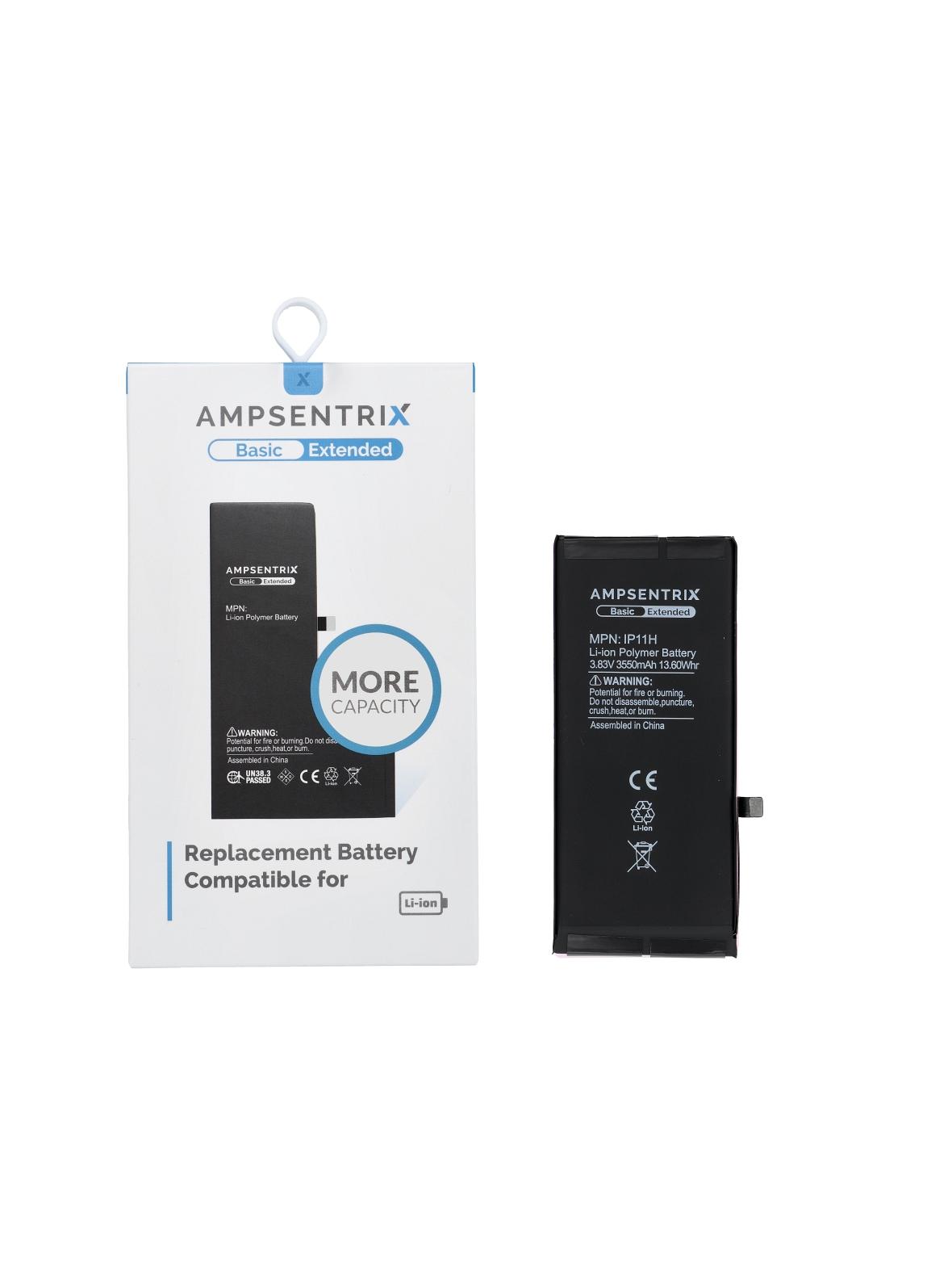 AmpSentrix Basic bateria do iPhone 11 (zwiększona pojemność 3550 mAh)