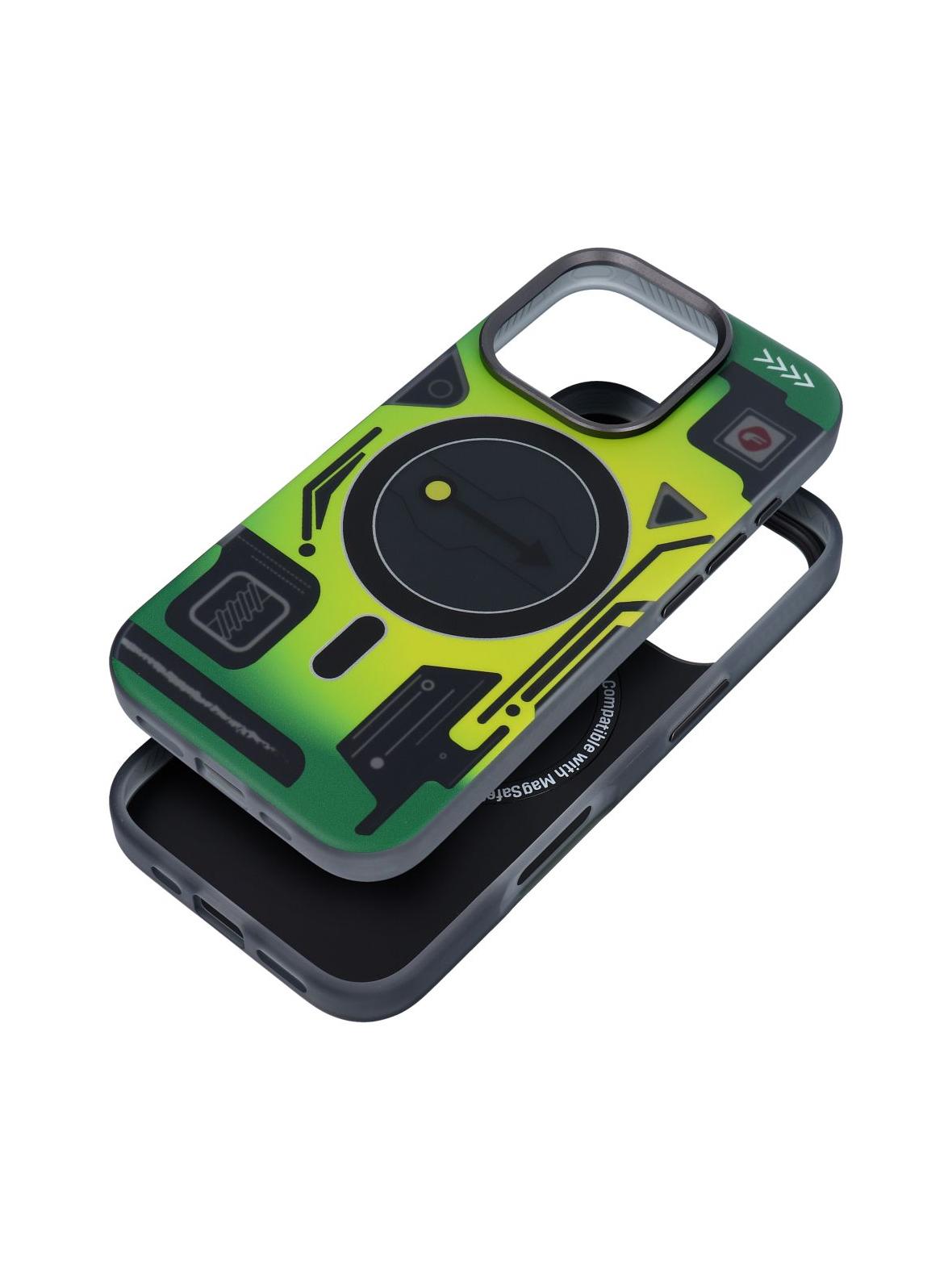 Etui na iPhone 16 Forcell F-Protect Levels Dual Layer 4D technology zgodny z MagSafe Military Drop-Test cyber green