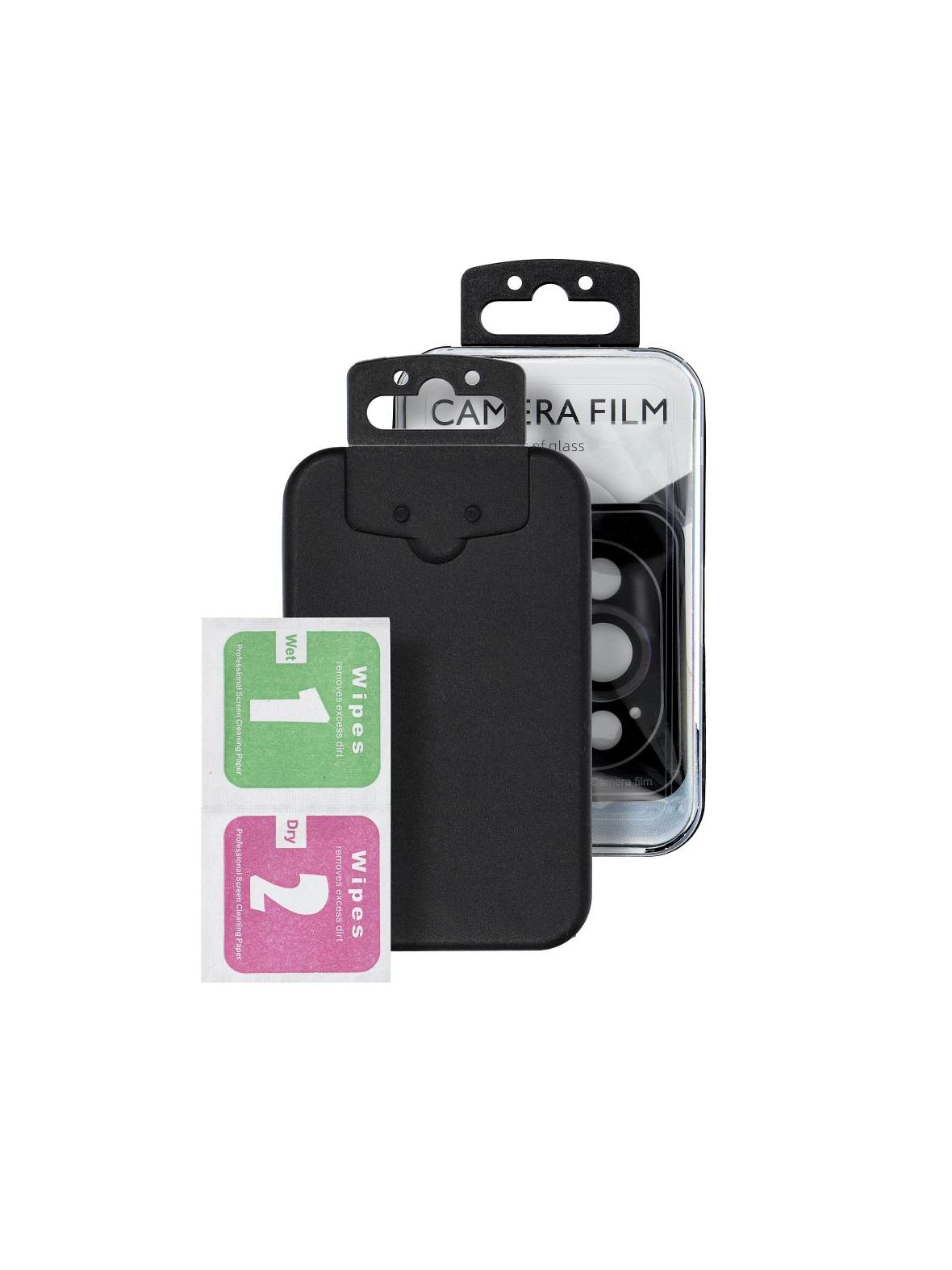 Osłona aparatu PROTECTOR 9H + aplikator do IPHONE 14 PRO / 14 PRO MAX czarna