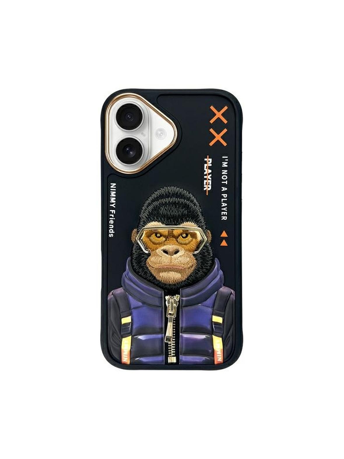 NIMMY futerał COOL&CUTE 2.0 Monkey do IPHONE 16 czarny