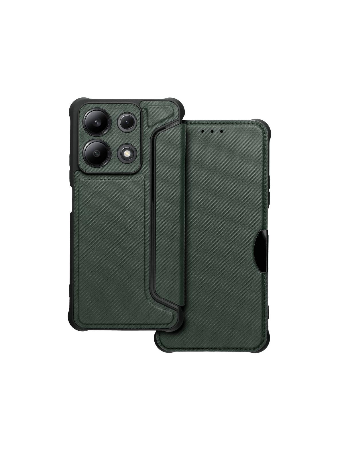 Kabura RAZOR Book do XIAOMI Redmi Note 13 4G ciemnozielony