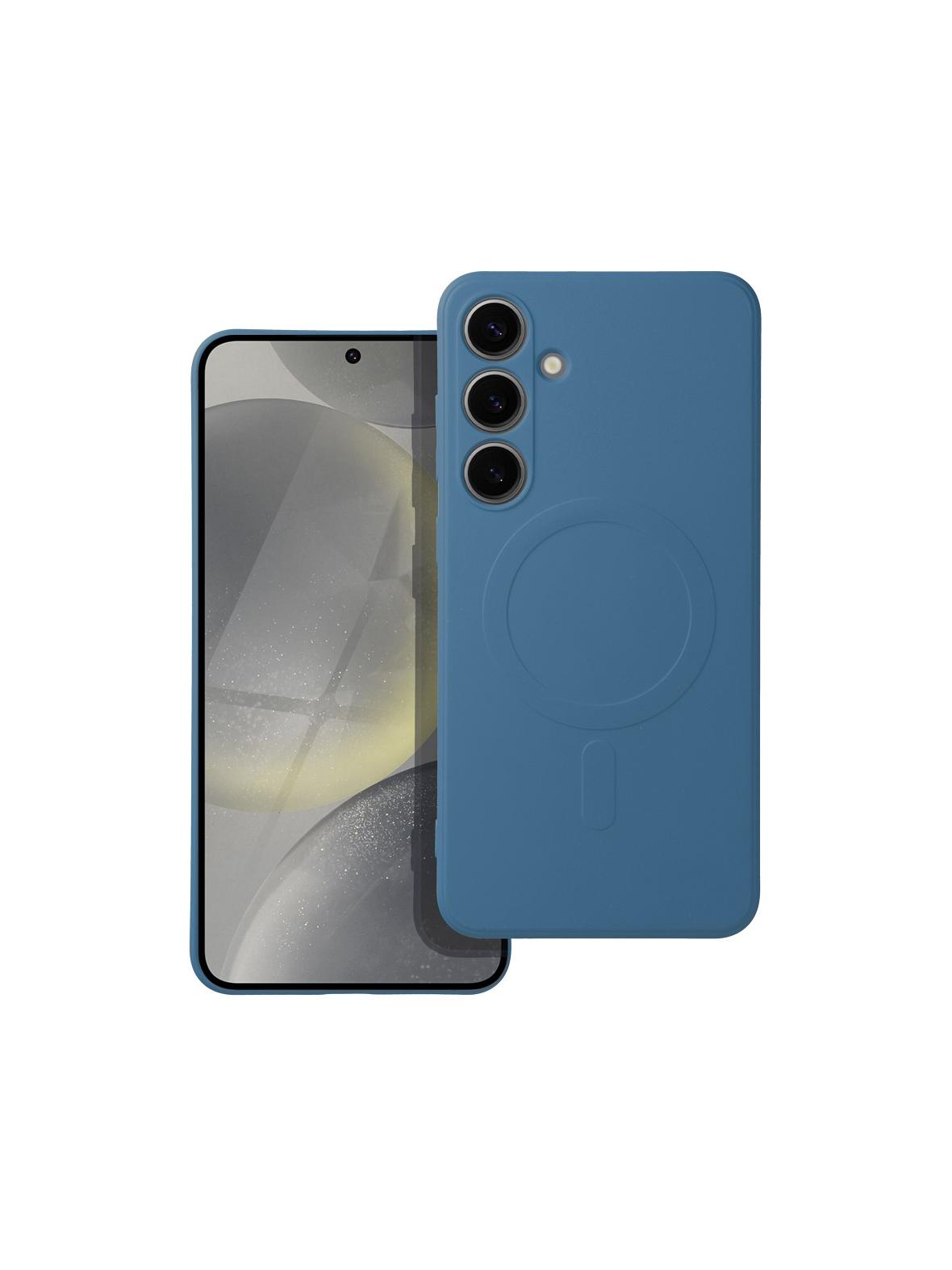 Futerał SILICONE MAG COVER (big hole) kompatybilny z MagSafe do SAMSUNG S26 Ultra niebieski