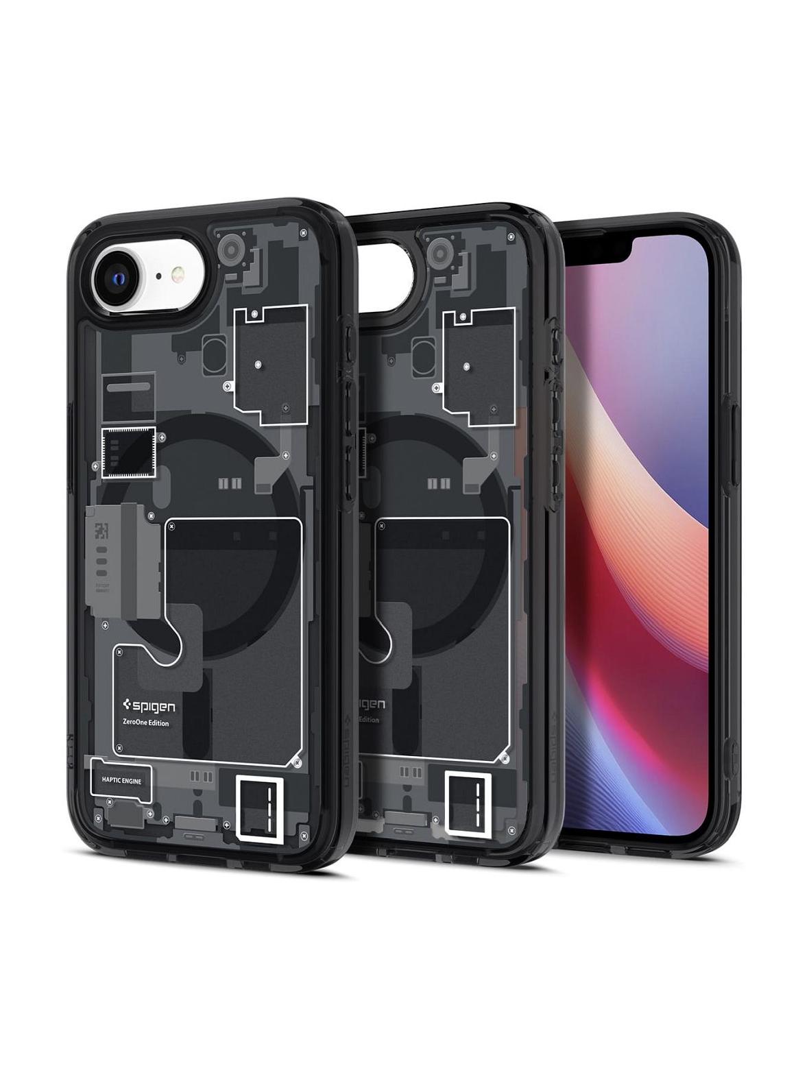 SPIGEN futerał ULTRA HYBRID MAG kompatybilny z MagSafe do IPHONE 16e (SE 4 2025) zero one black