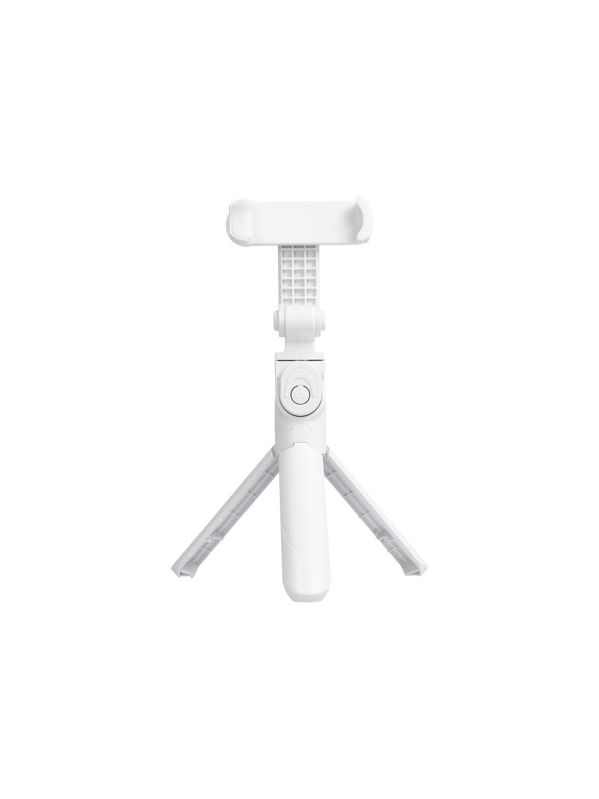 Uchwyt selfie z pilotem bezprzewodowym tripod SSTR-12 biały