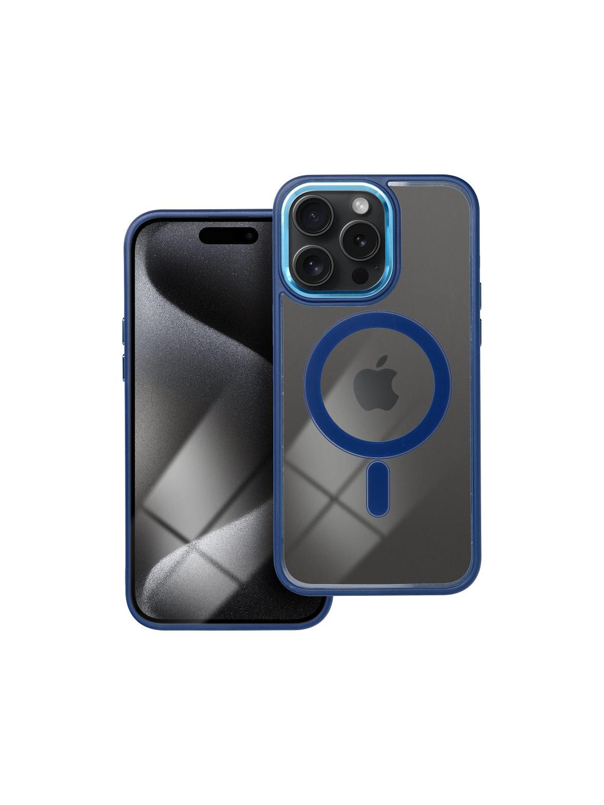 Futerał COLOR EDGE MAG COVER kompatybilny z MagSafe do IPHONE 15 Pro Max niebieski