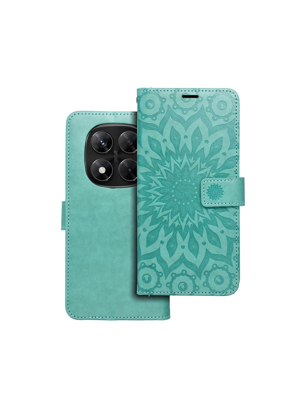 Kabura MEZZO Book do XIAOMI Redmi Note 14 PRO 5G / 14 PRO PLUS 5G mandala zielony