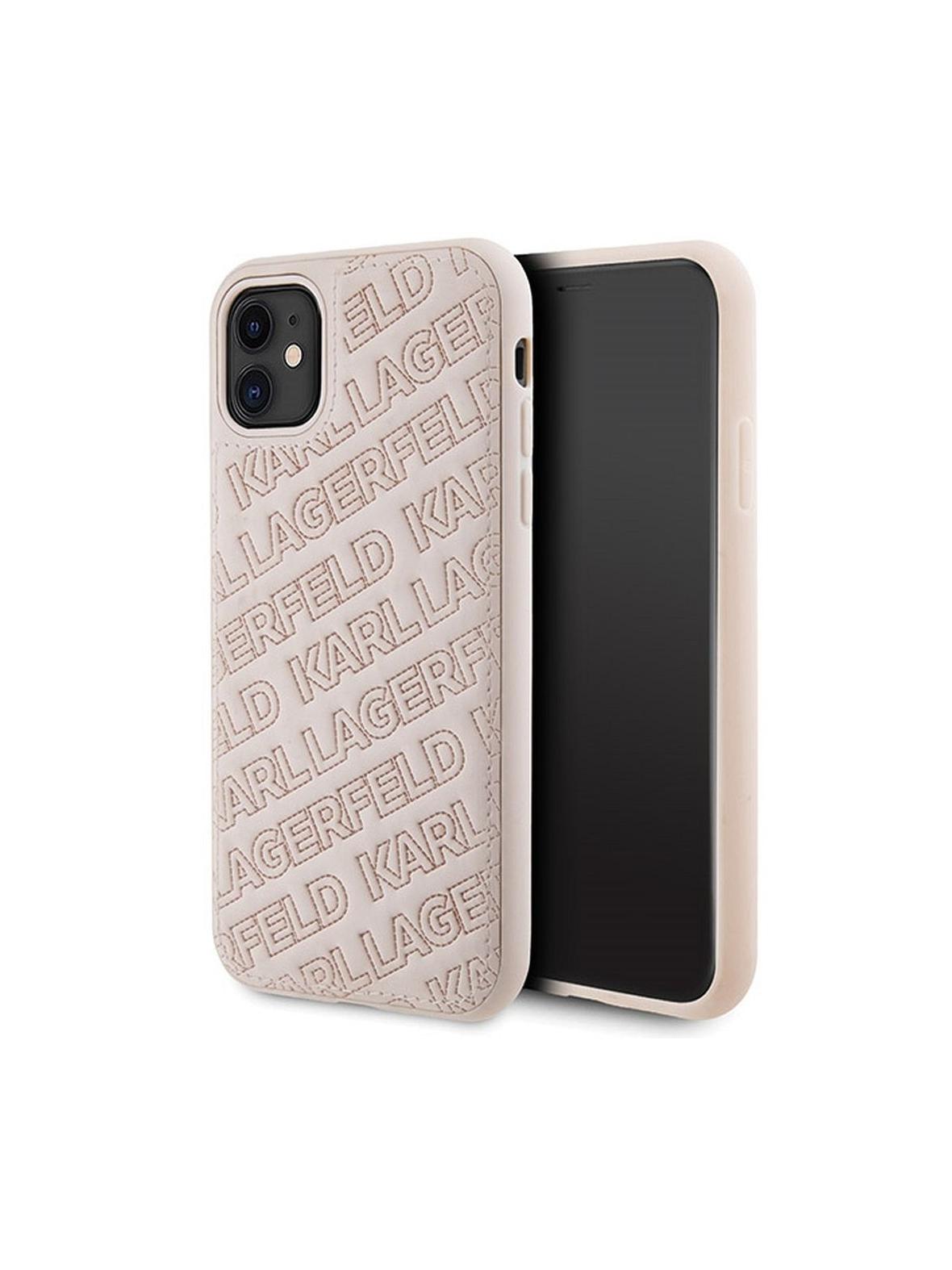 KARL LAGERFELD futerał do IPHONE 11 KLHCN61PQKPMP (Quilted K Pattern) różowy