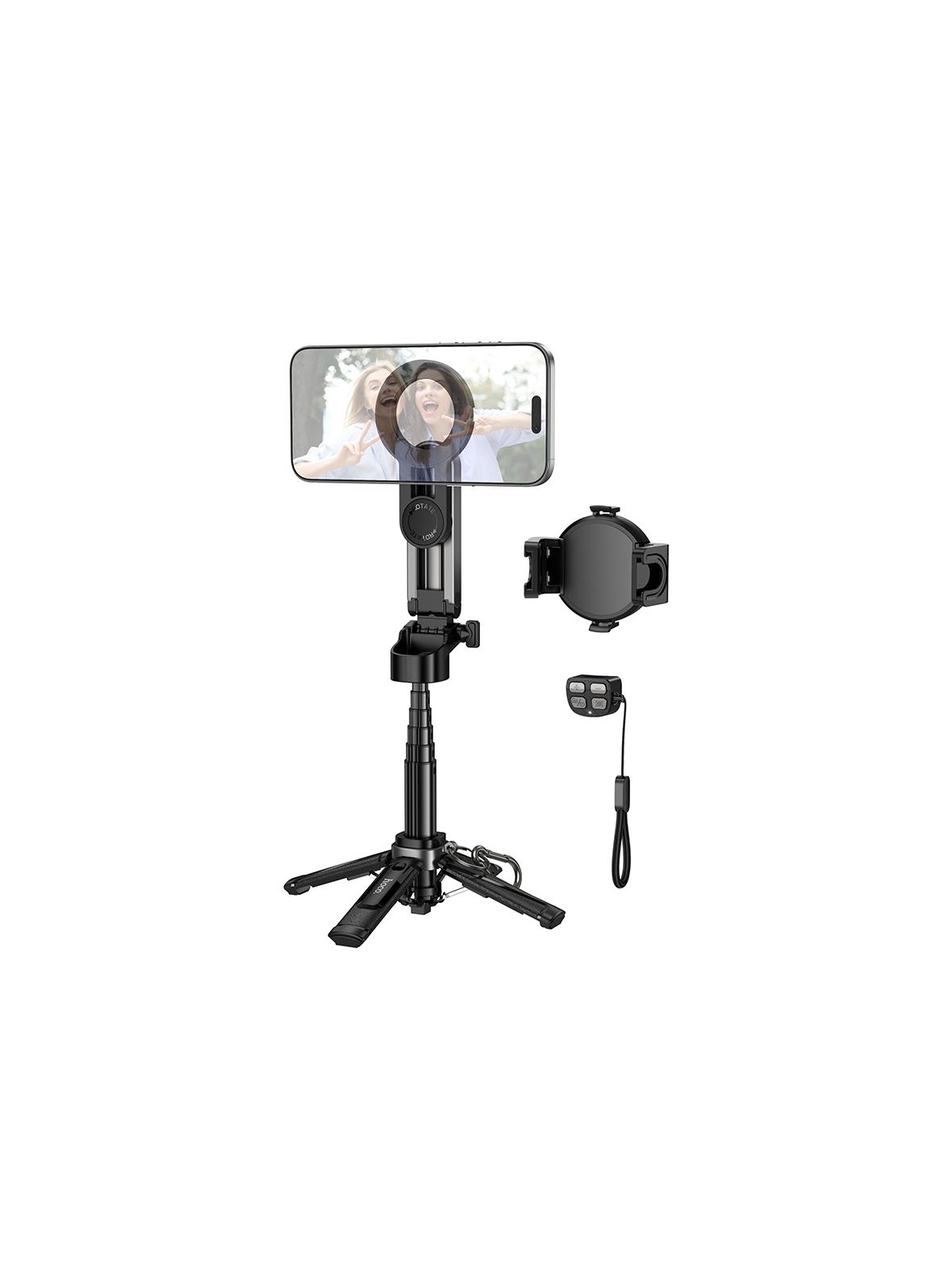 Live stand Hoco z magnetycznym oraz uniwerslanym mocowaniem z pilotem bezprzewodowym K27 PRO  czarny