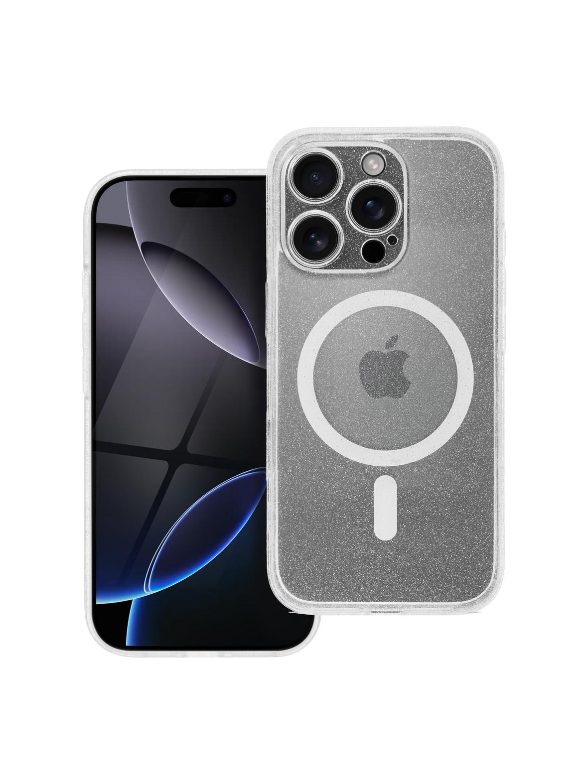 Futerał CLEAR MAG COVER kompatybilny z MagSafe do SAMSUNG S25 transparentny glitter