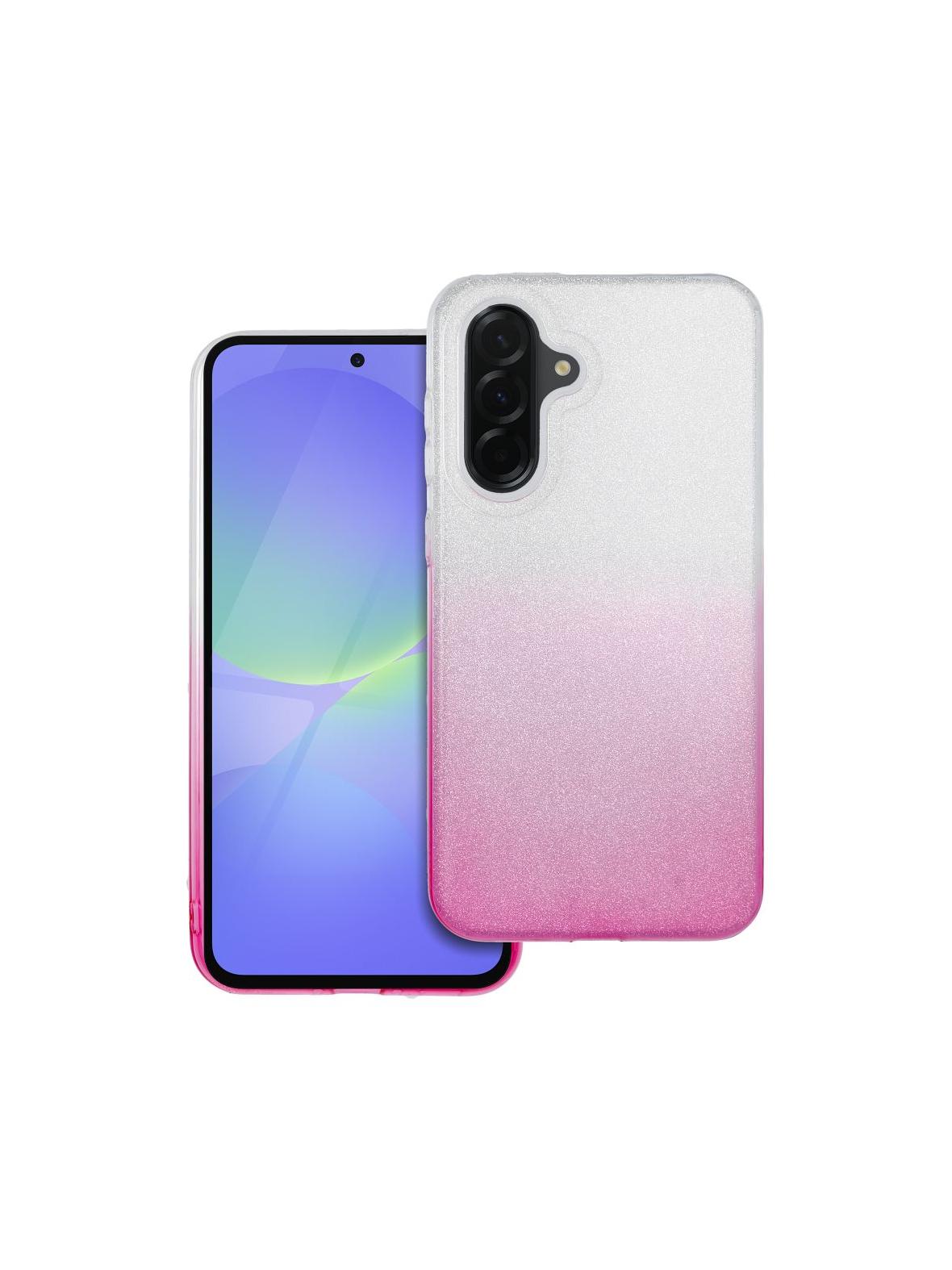 Futerał SHINING do SAMSUNG A36 5G transparentny różowy