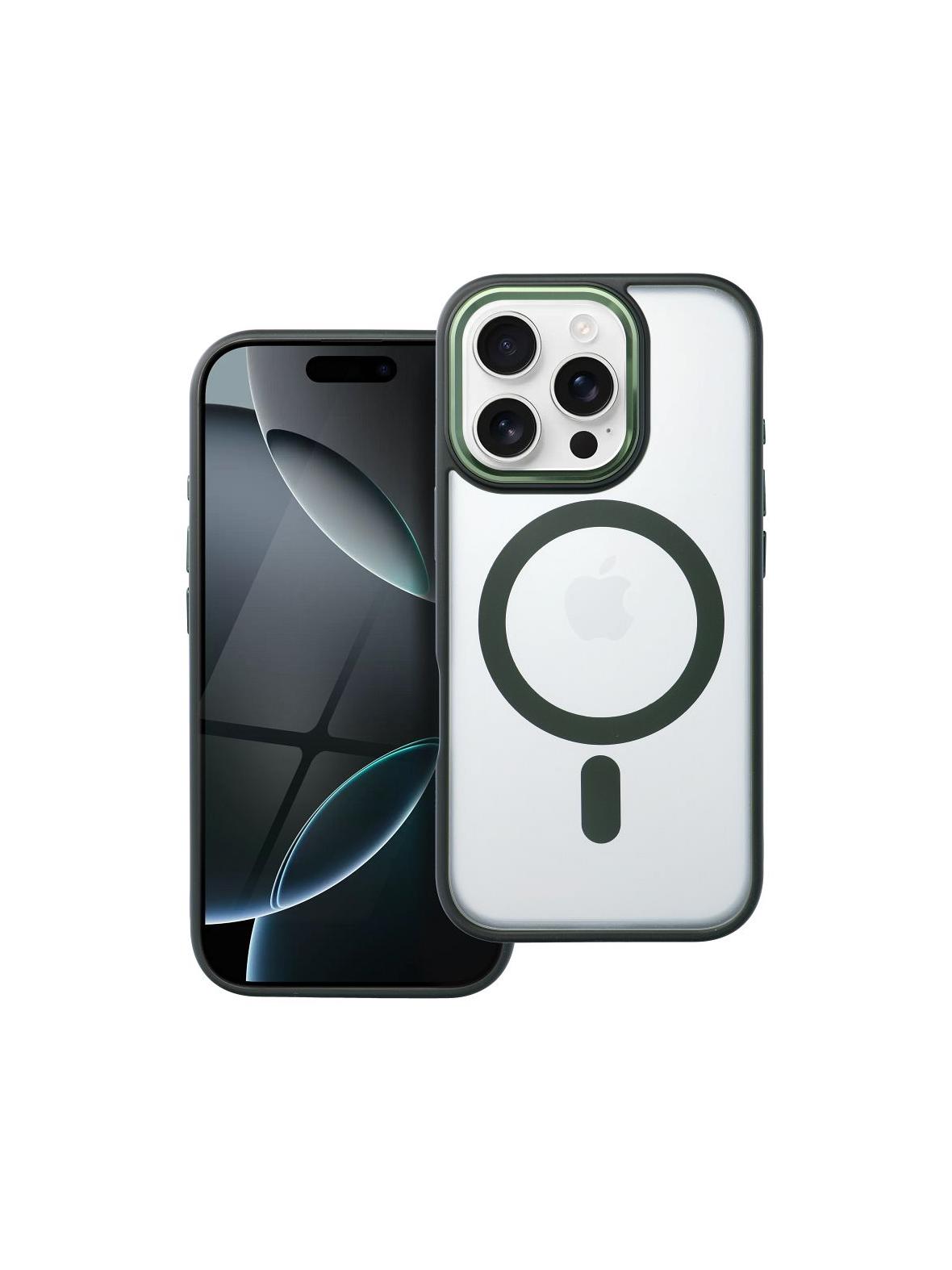 Futerał MATTE MAG COVER kompatybilny z MagSafe do IPHONE 16 Pro zielony