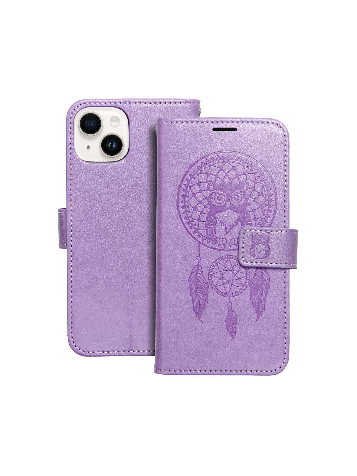 Kabura MEZZO Book do IPHONE 14 łapacz snów fioletowy