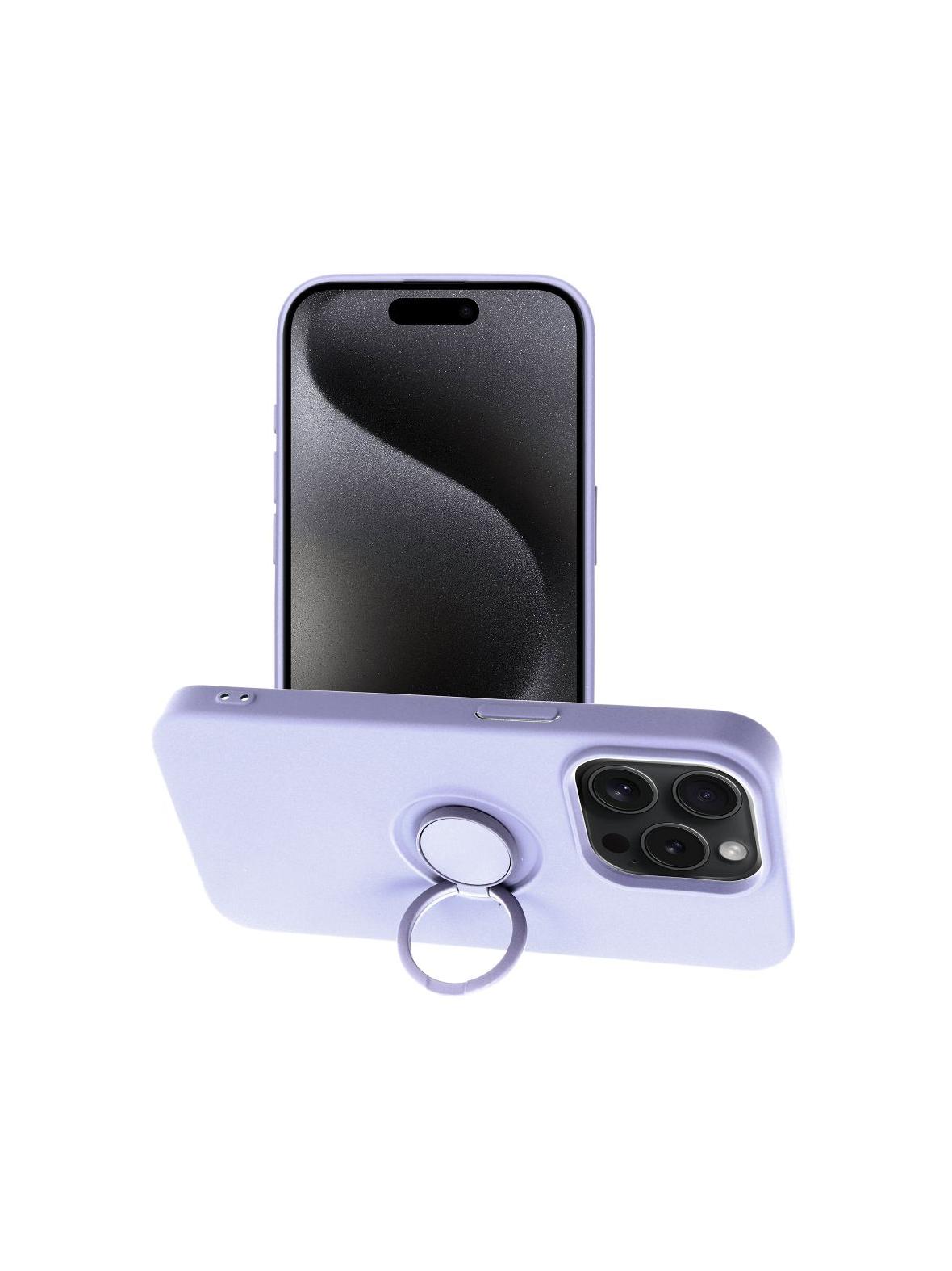 Futerał SILICONE RING do IPHONE 15 Pro fioletowy