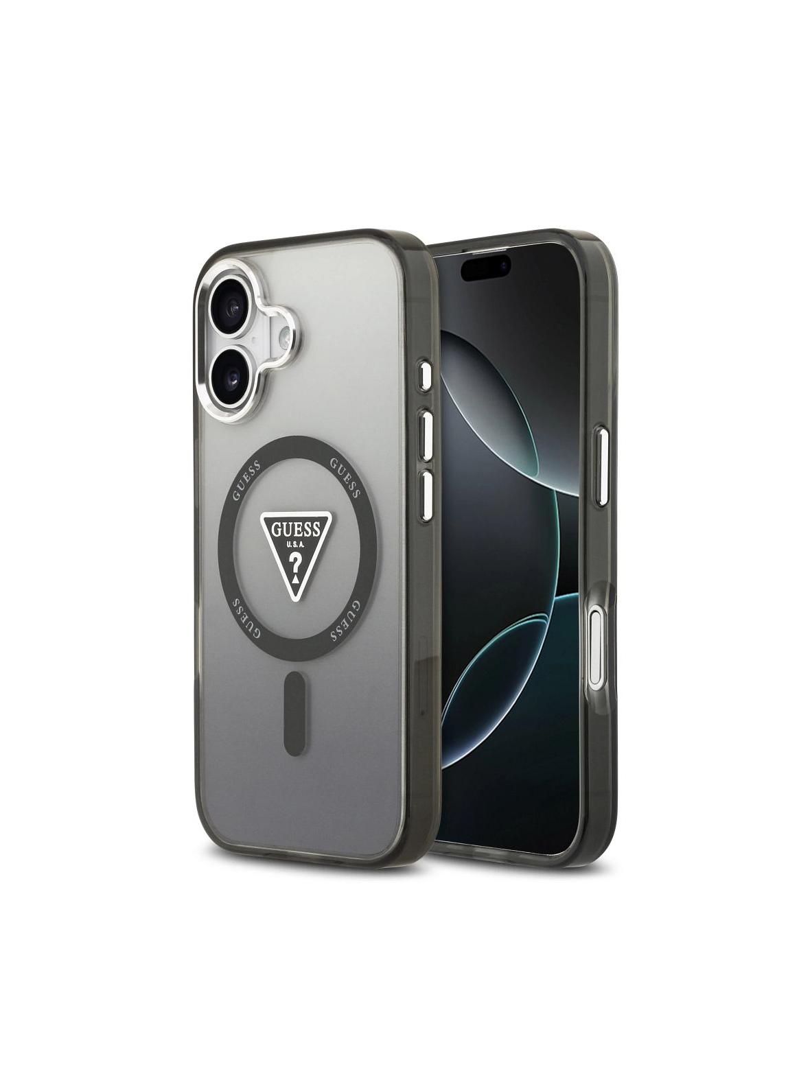 GUESS futerał do IPHONE 17 kompatybilny z MagSafe GUHMP17SHGTMLCGK (IML Gradient W/ Triangle Logo) czarny