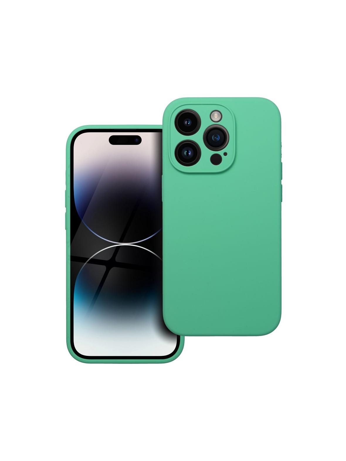 Futerał SILICONE 2mm do IPHONE 14 Pro miętowy