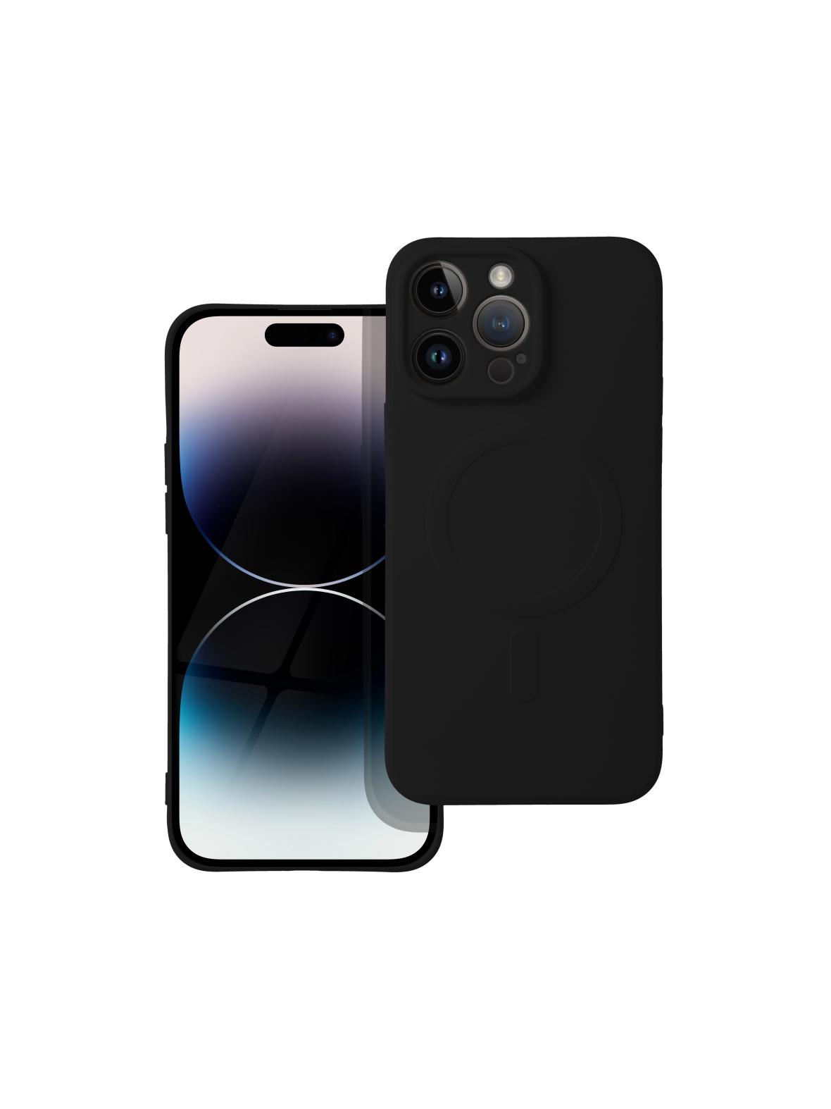 Futerał SILICONE MAG COVER kompatybilny z MagSafe do IPHONE 14 Pro Max czarny