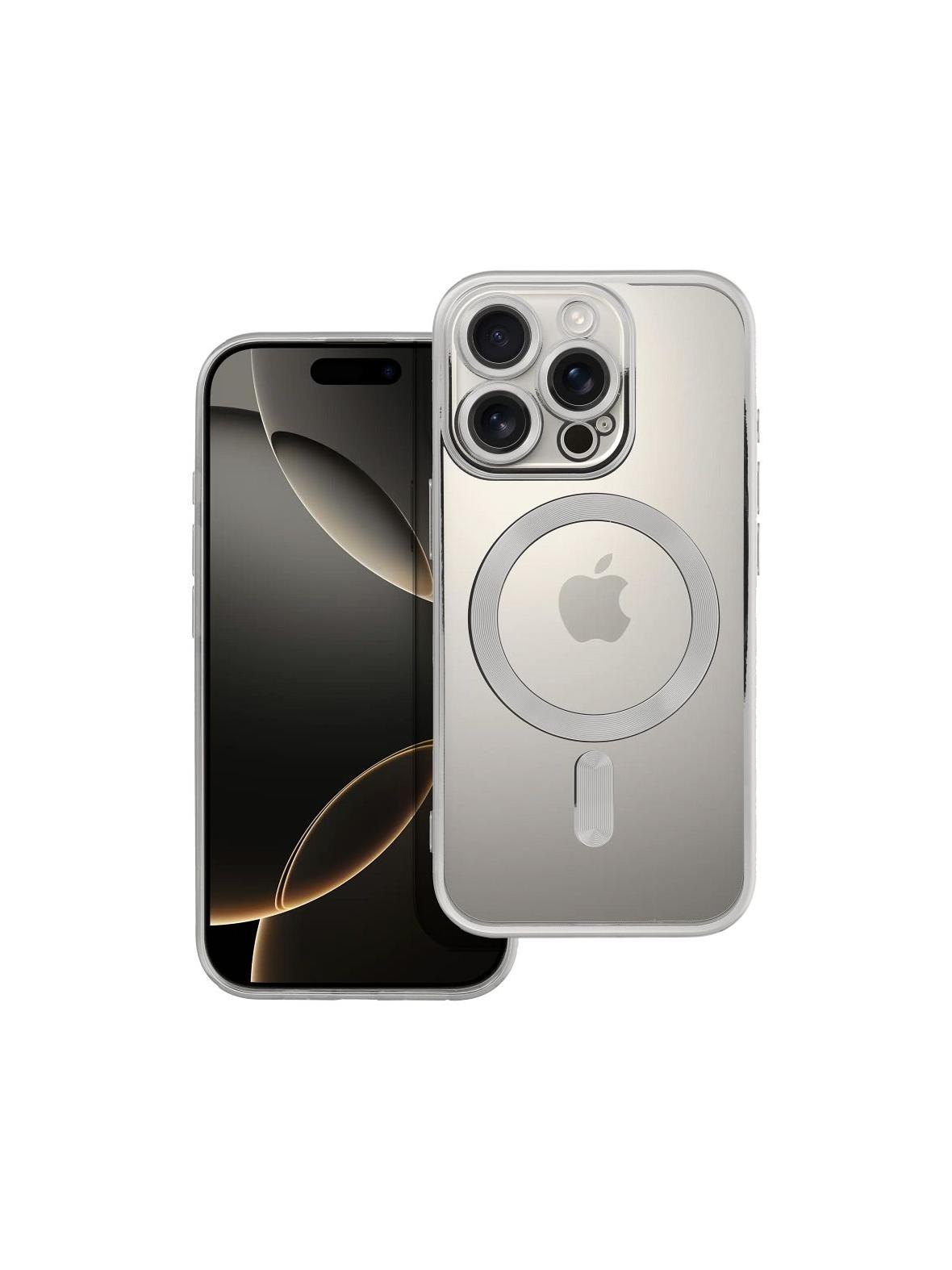 Futerał ELECTRO MAG COVER kompatybilny z MagSafe do IPHONE 16 Pro srebrny