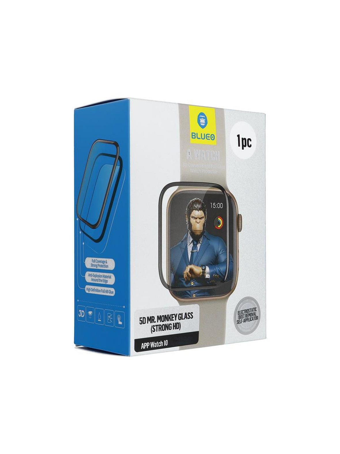 Szkło Hartowane 5D Mr. Monkey Glass - do Apple Watch 10/11 46MM czarny (Strong HD)