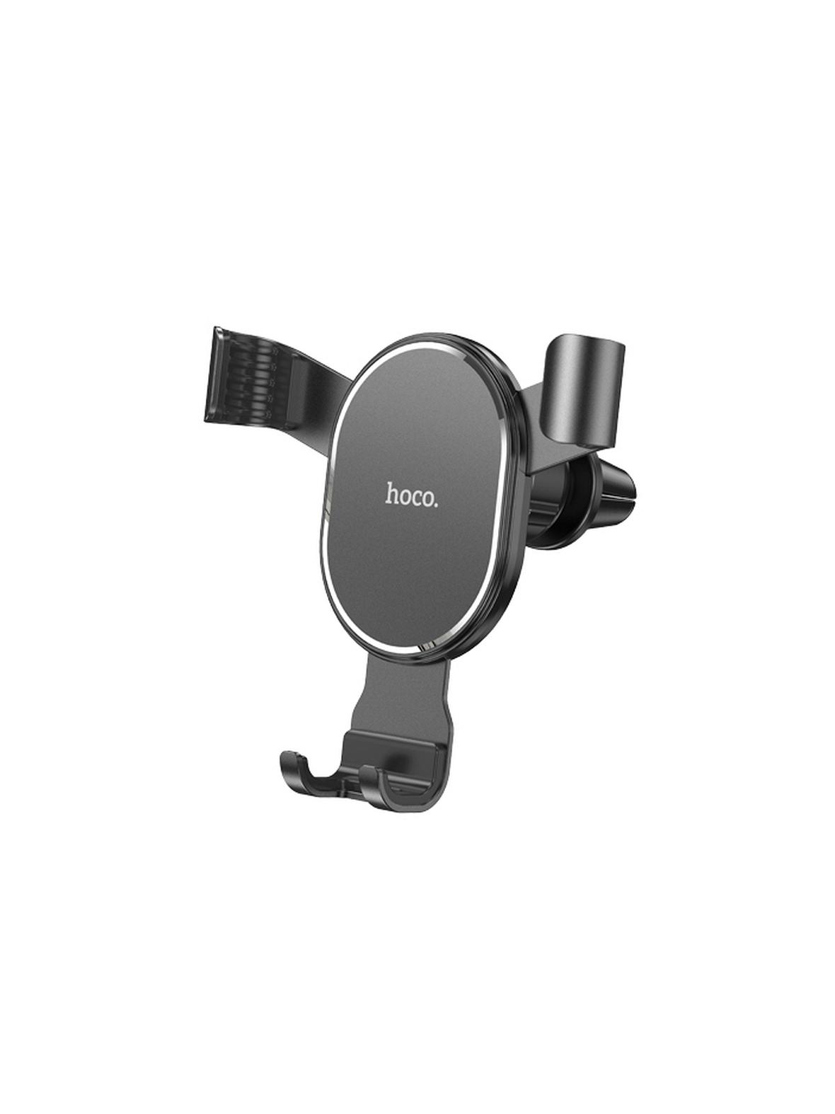 Uchwyt na telefon do samochodu grawitacyjny Hoco do kratki CA56 PLUS metal czarny