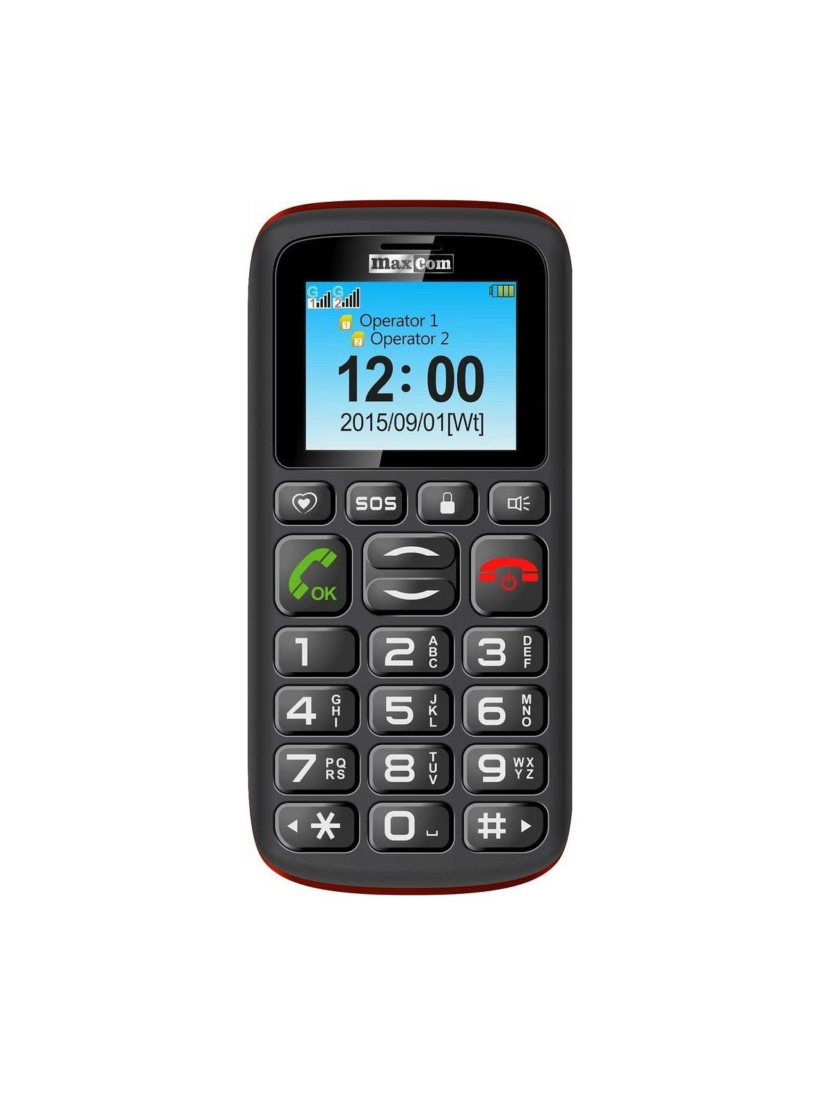 MAXCOM telefon dla seniora MM428L czarny