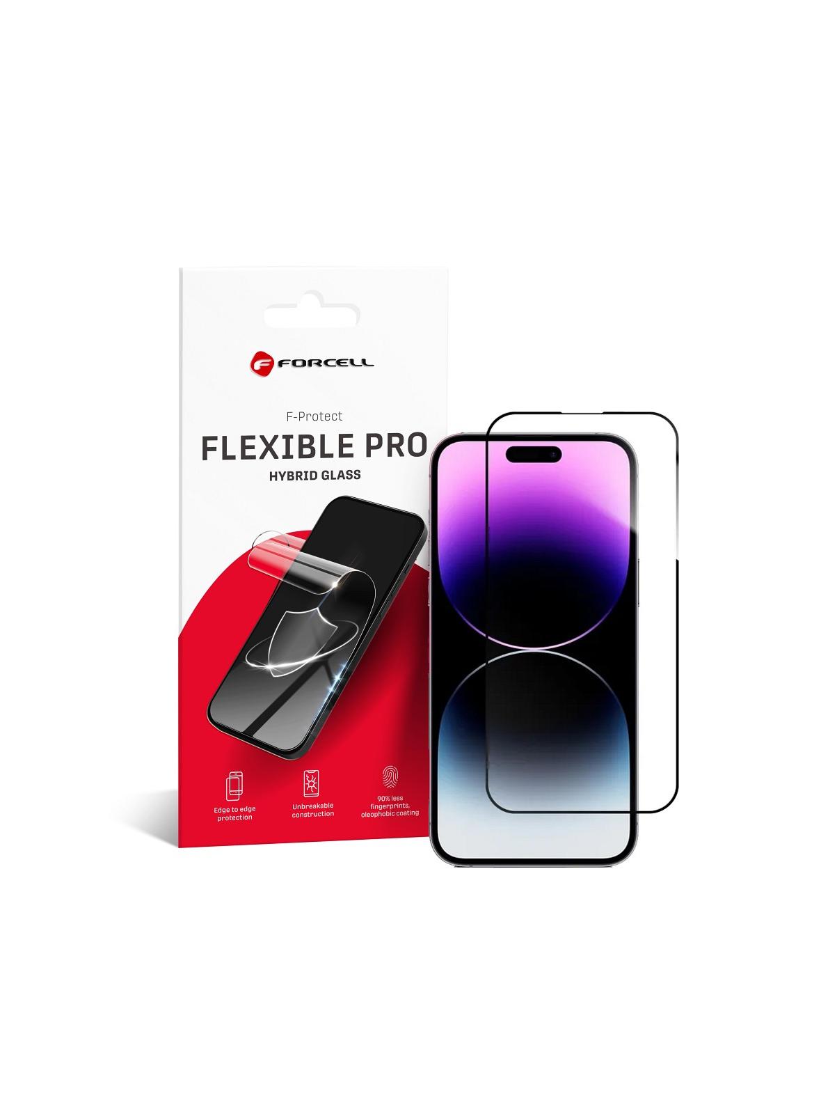 Szkło hybrydowe do iPhone 14 PRO MAX Forcell Flexible 5D czarne