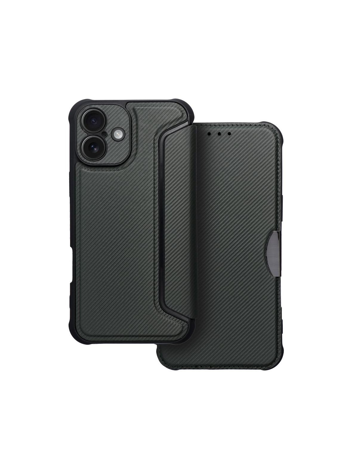 Kabura RAZOR Book do IPHONE 16 ciemnozielony