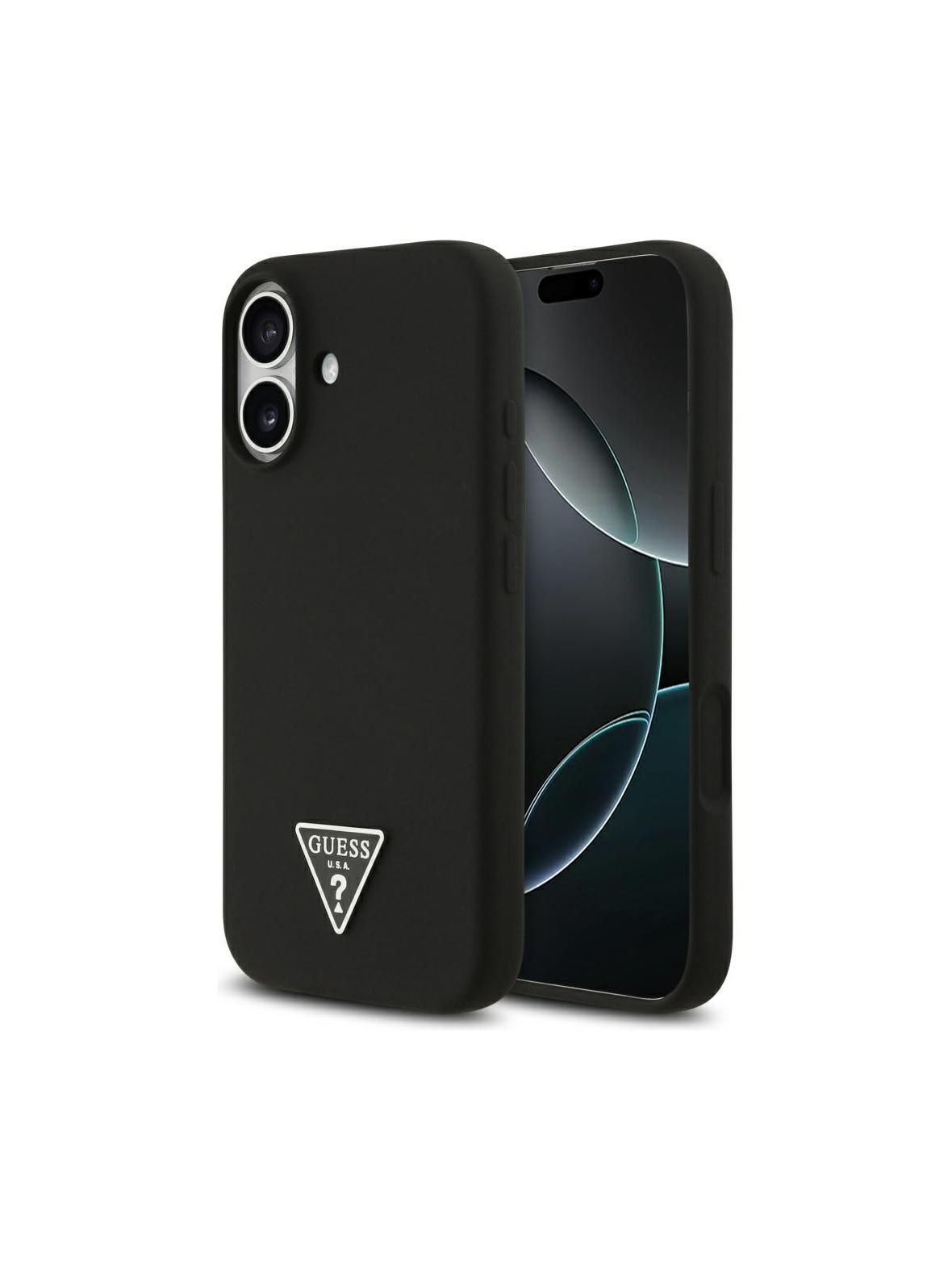 GUESS futerał do IPHONE 17 kompatybilny z MagSafe GUHMP17SSCTRLMK (Silicone W/ Triangle Logo) czarny