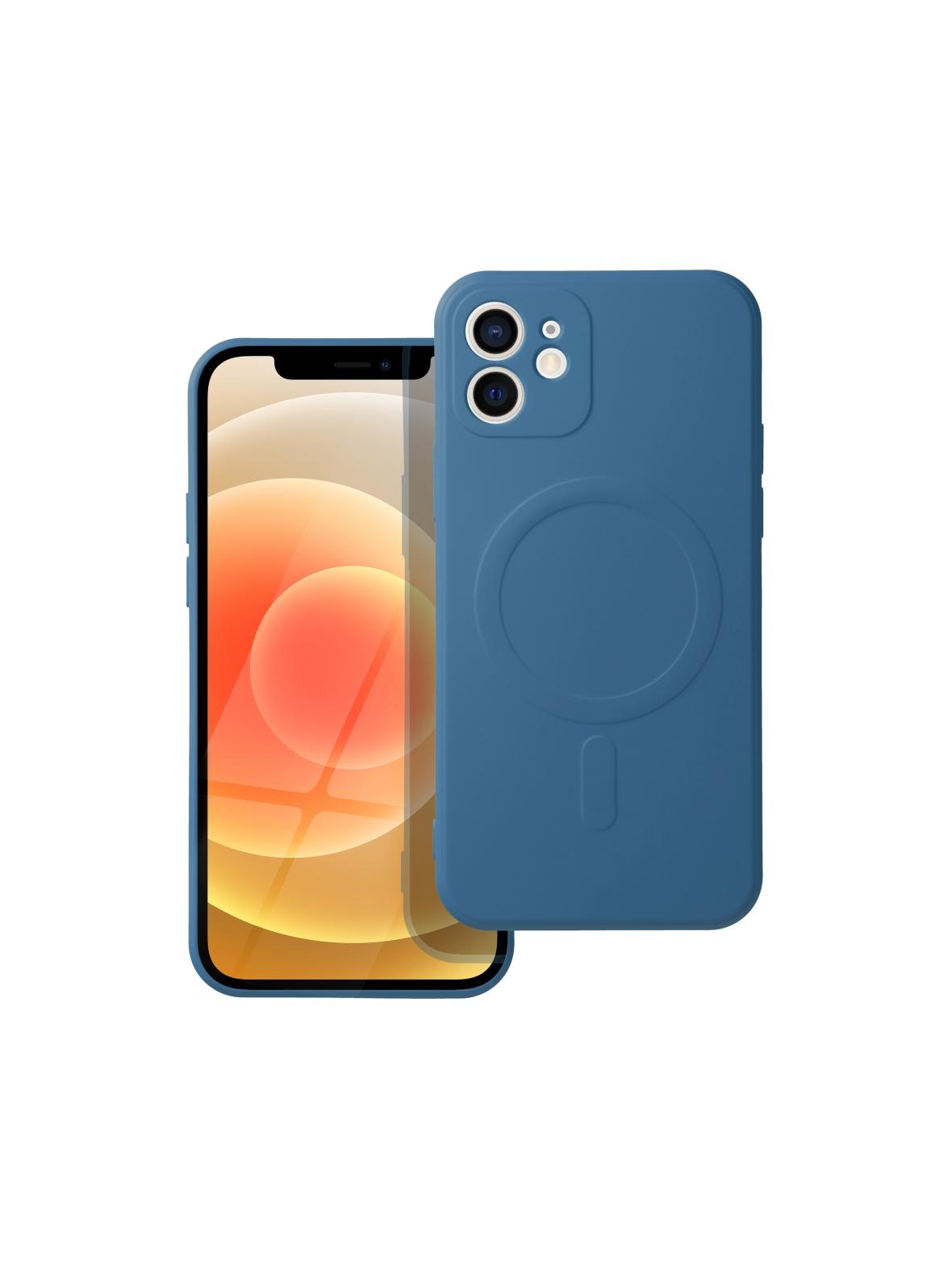 Futerał SILICONE MAG COVER kompatybilny z MagSafe do IPHONE 12 niebieski