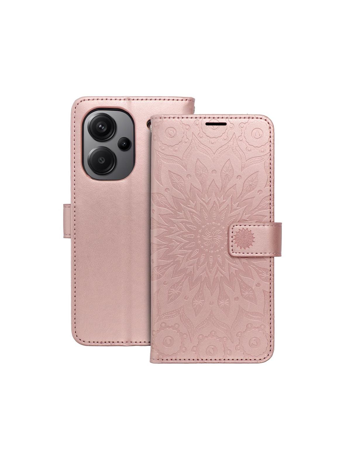 Kabura MEZZO Book do XIAOMI Redmi Note 13 Pro Plus 5G mandala złoty róż