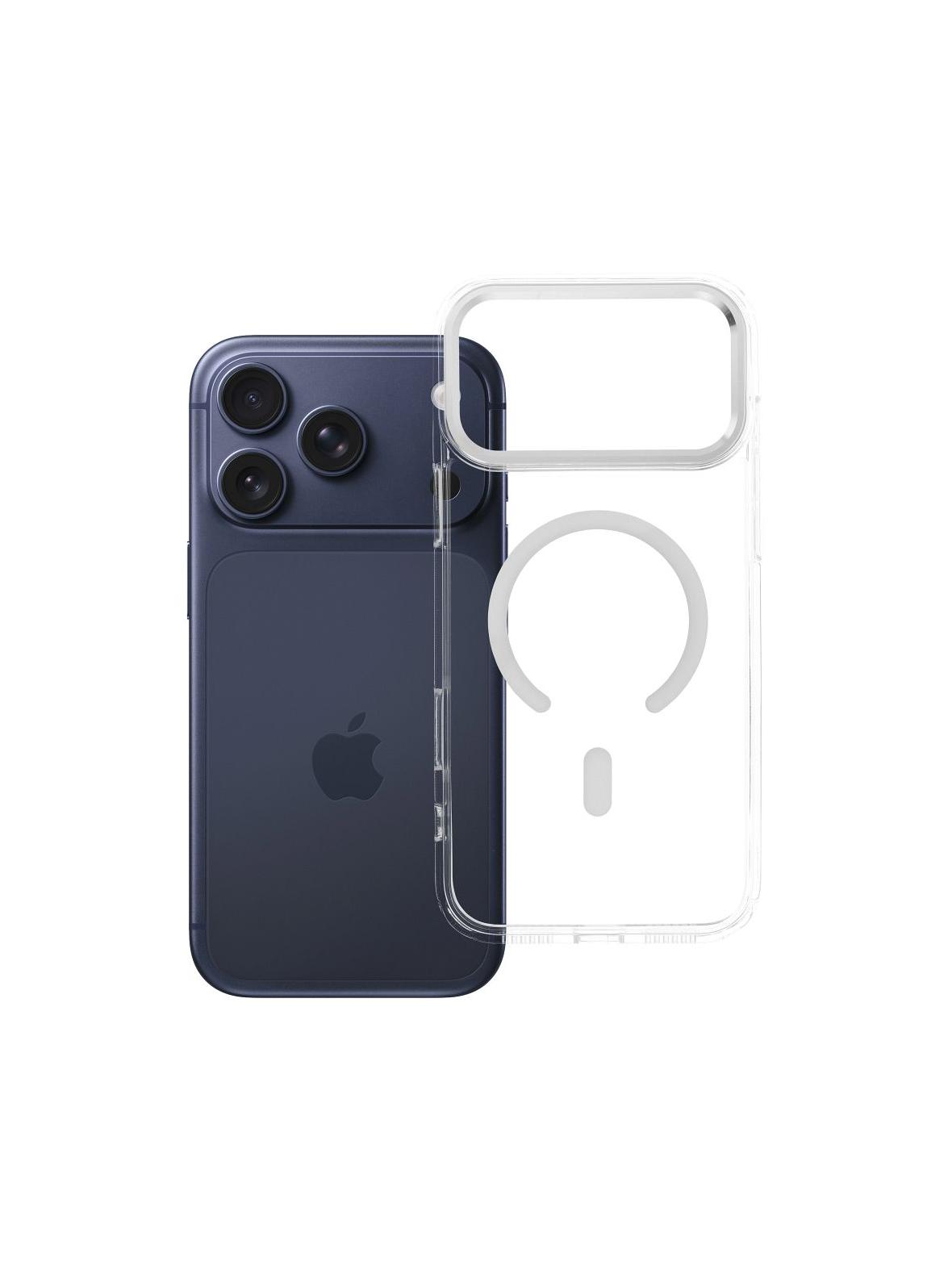 Futerał FRAME CLEAR HYBRID MAG COVER kompatybilny z MagSafe do IPHONE 17 Pro Max transparentny