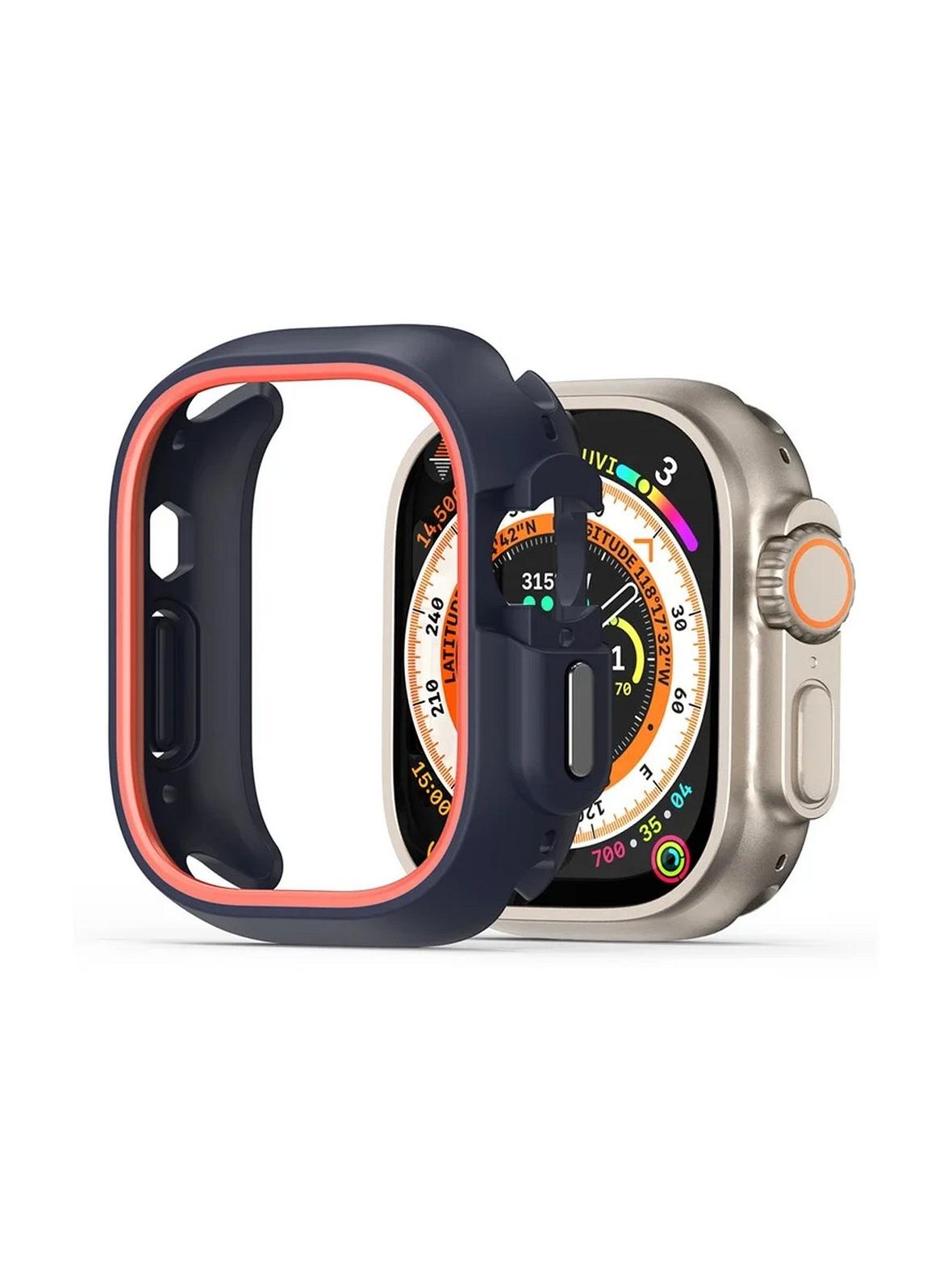 DUX DUCIS futerał BAMO do Apple Watch Ultra / Ultra 2 49 mm czarno pomarańczowy
