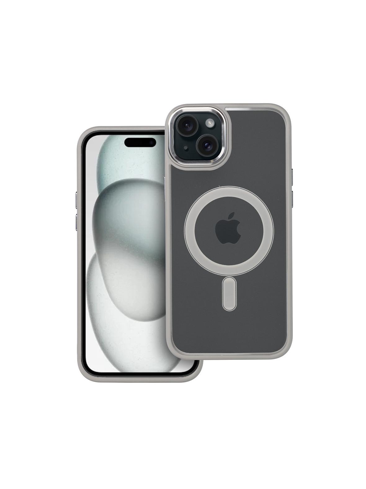 Futerał COLOR EDGE MAG COVER kompatybilny z MagSafe do IPHONE 15 Plus tytanowy szary