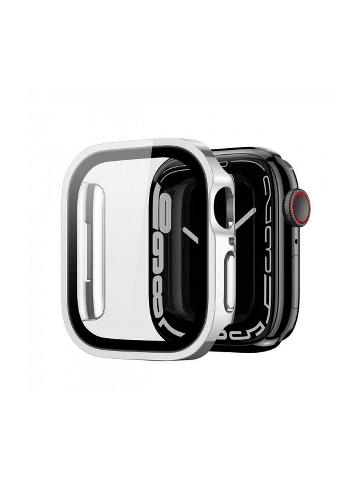 DUX DUCIS futerał HAMO ochronny ze szkłem do Apple Watch 7 / 8 / 9 41 mm srebrny