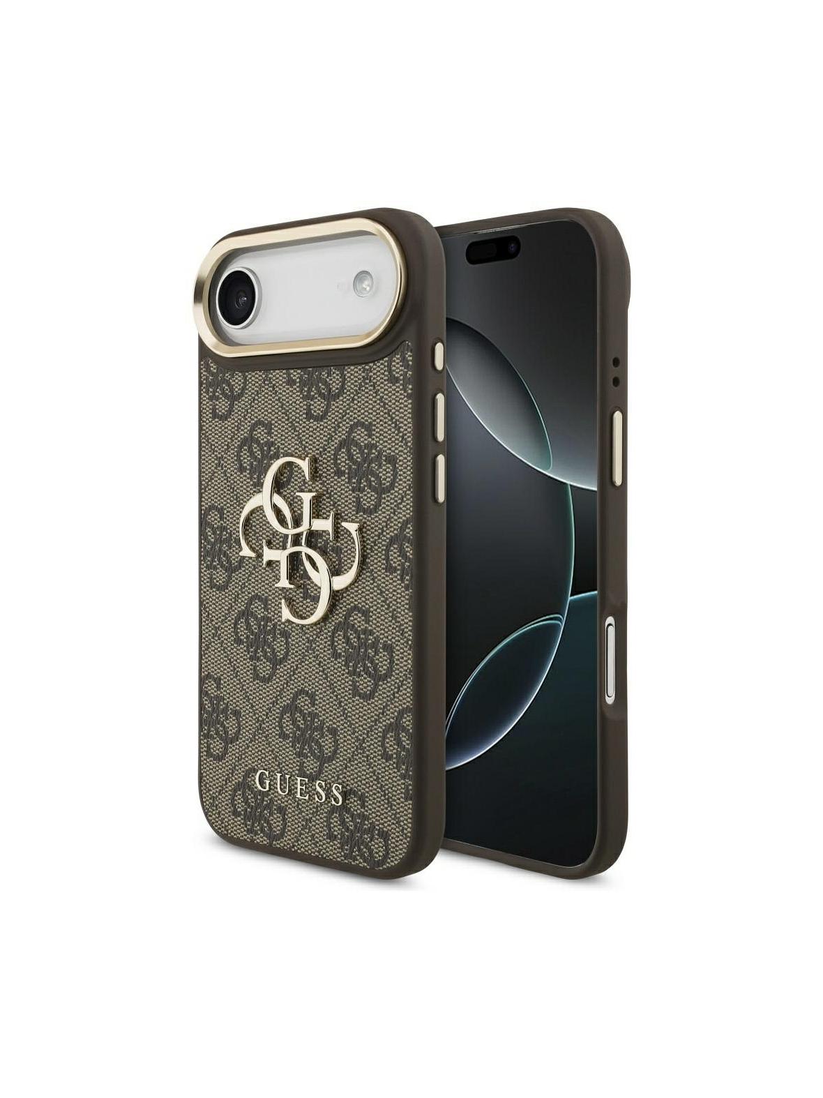 GUESS futerał do IPHONE 17 Air GUHCP17M4GMGCBR (PU W/ Big 4G Classic Logo) złoto brązowy