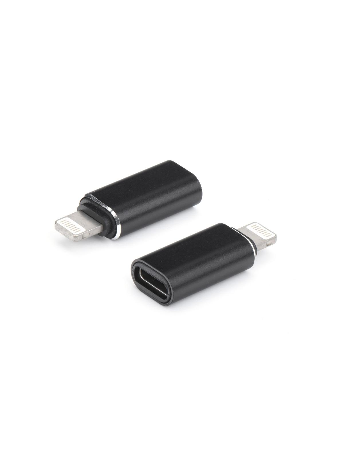 Adapter Typ C (żeński) do Lightning (męski) czarny