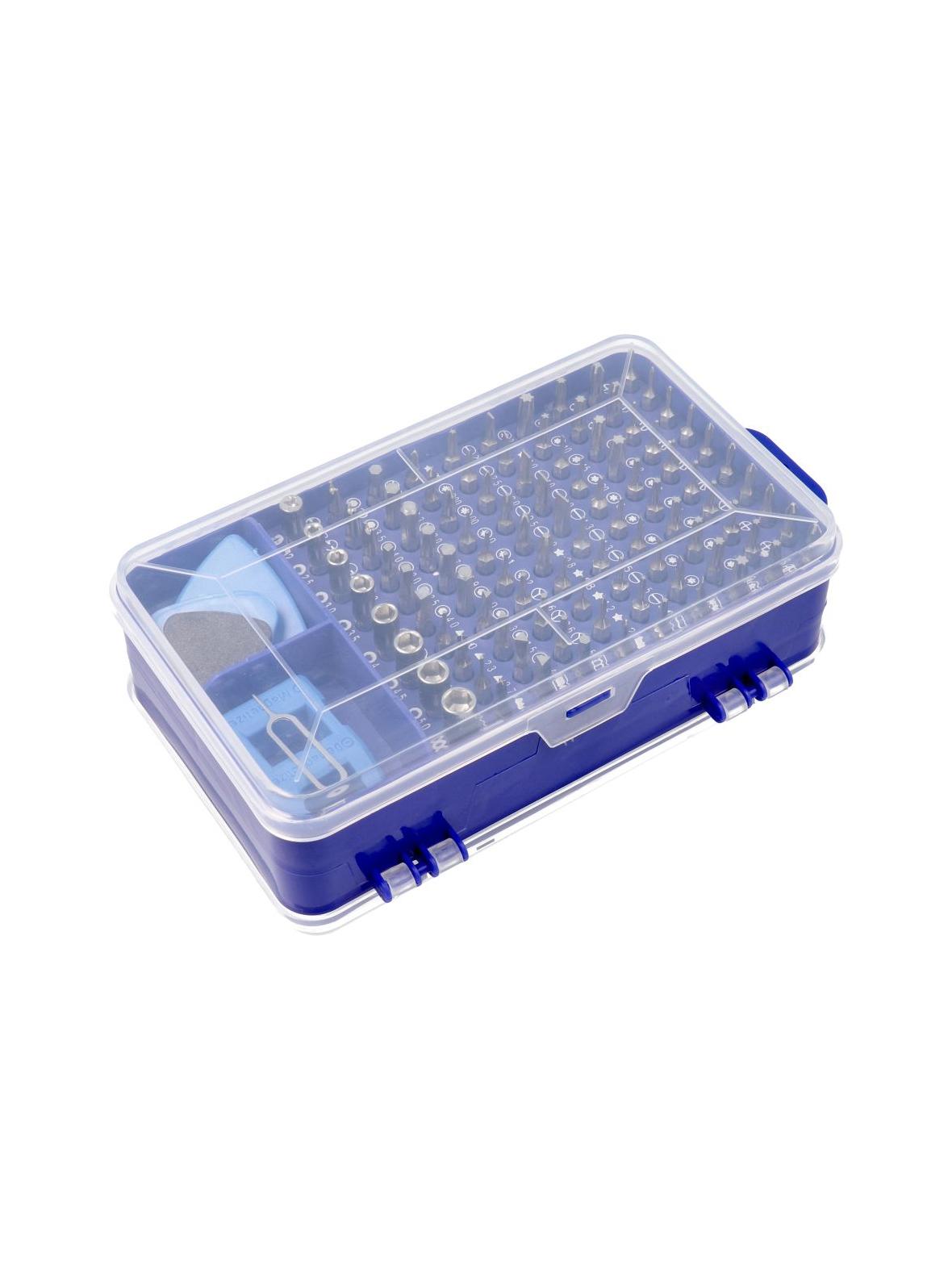 Zestaw śrubokrętów precyzyjnych / wkrętaków serwisowych, bitów 115w1 metal niebieski