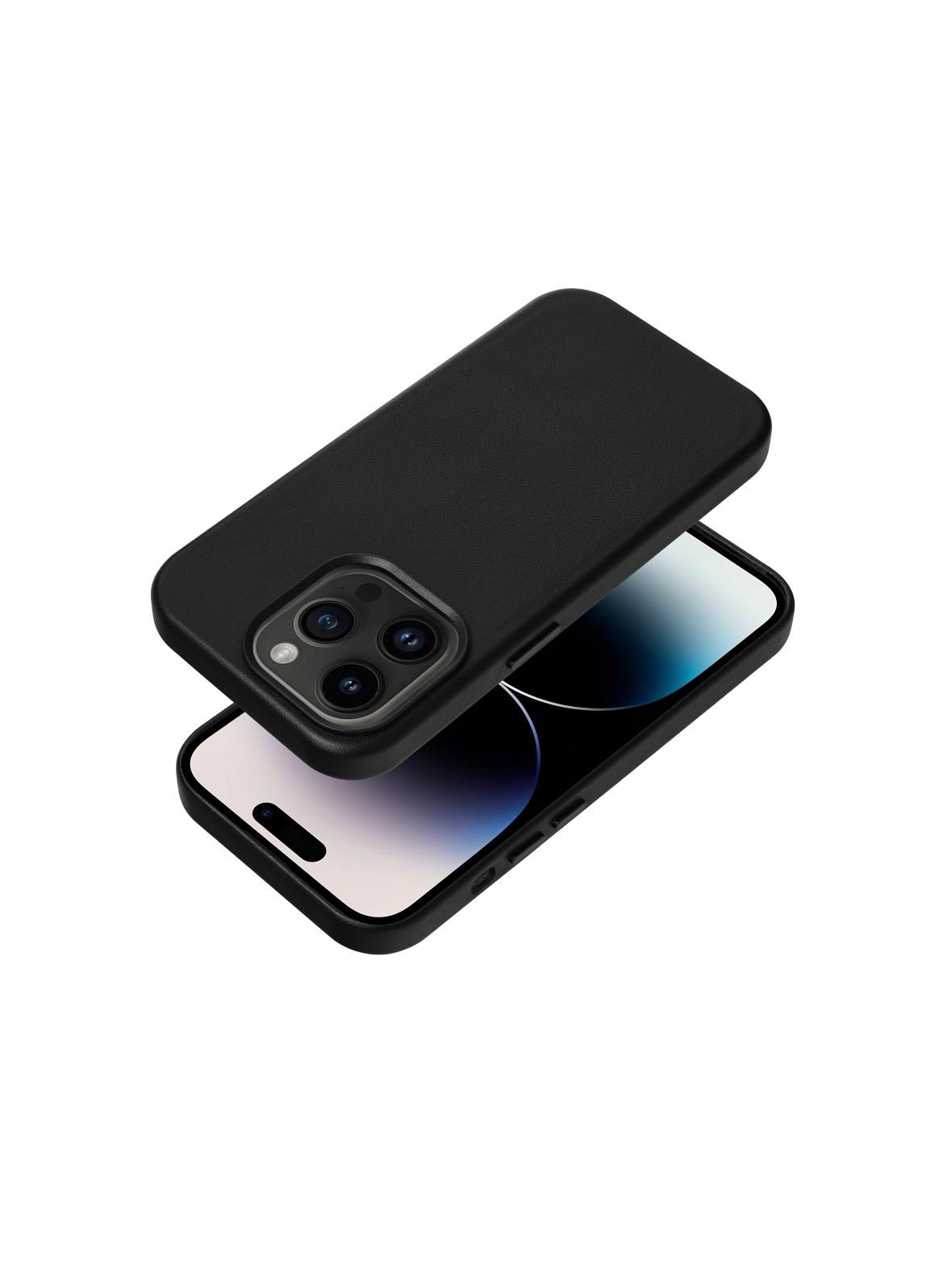 Futerał LEATHER MAG COVER kompatybilny z MagSafe do SAMSUNG S25 PLUS czarny