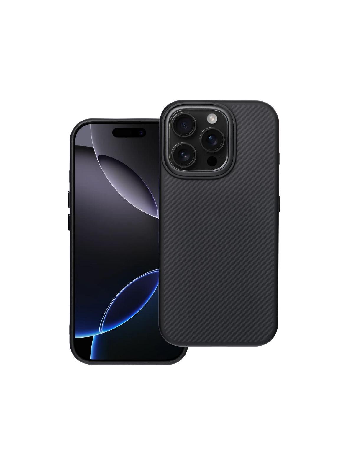 Etui na iPhone 16 Carbon Elite Mag Cover zgodny z MagSafe czarny