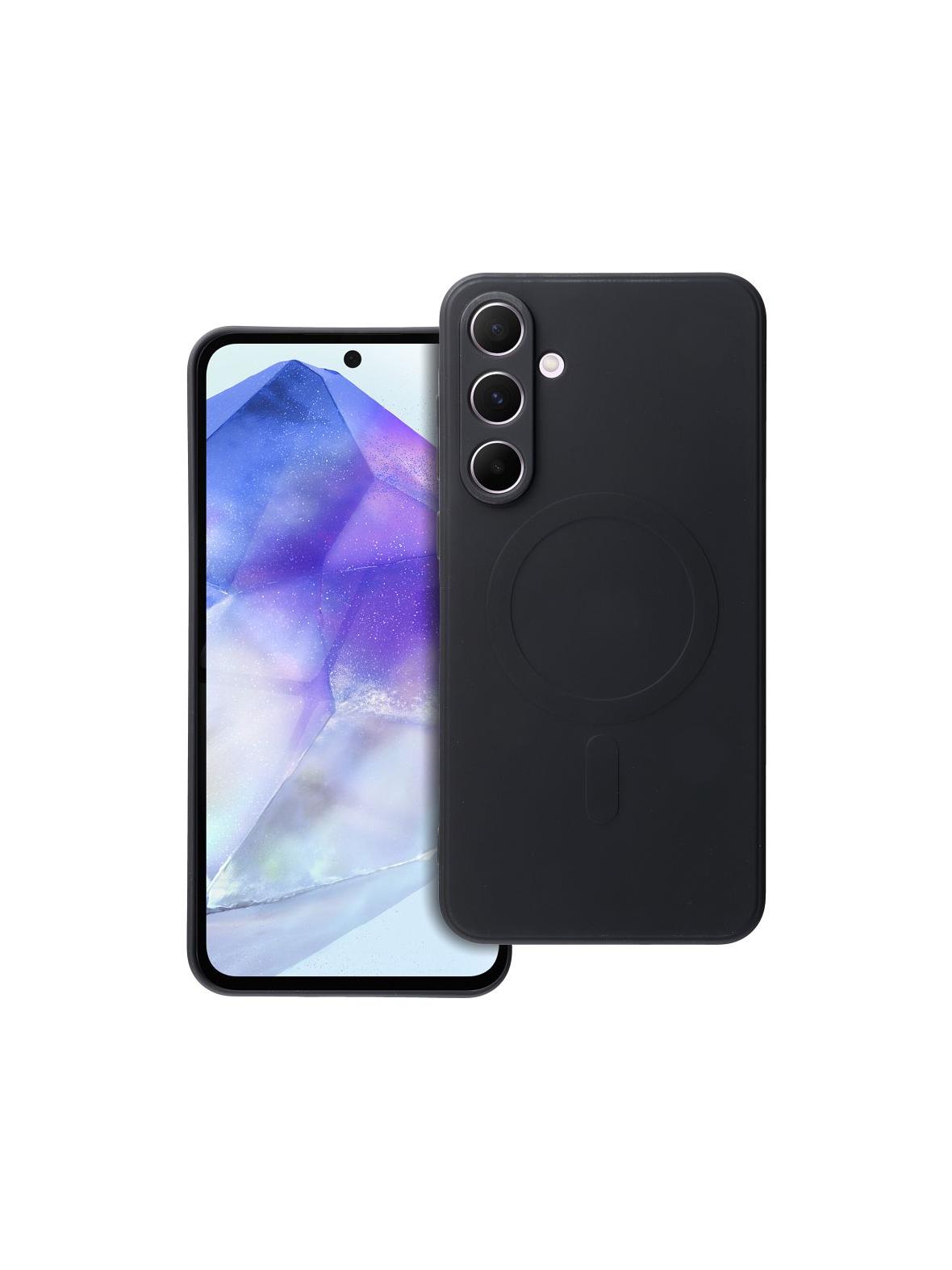 Futerał SILICONE MAG COVER kompatybilny z MagSafe do SAMSUNG A55 czarny