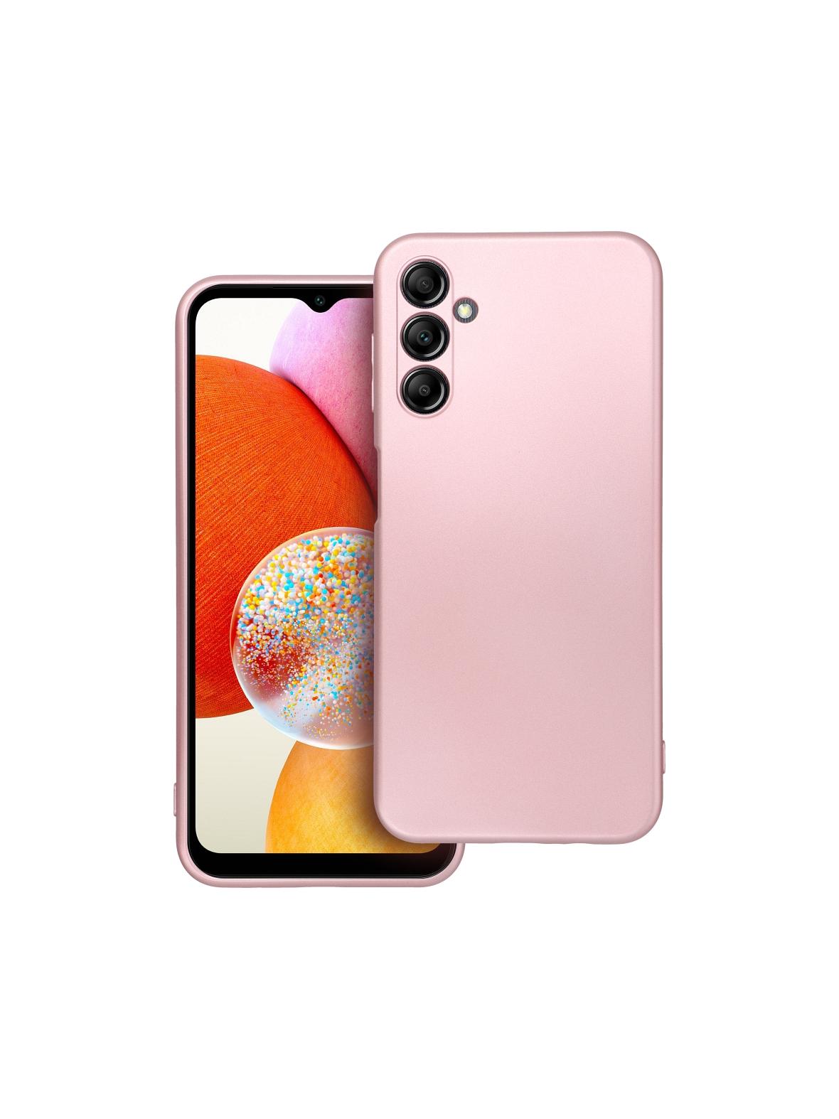 Futerał METALLIC do SAMSUNG A14 5G / A14 4G różowy